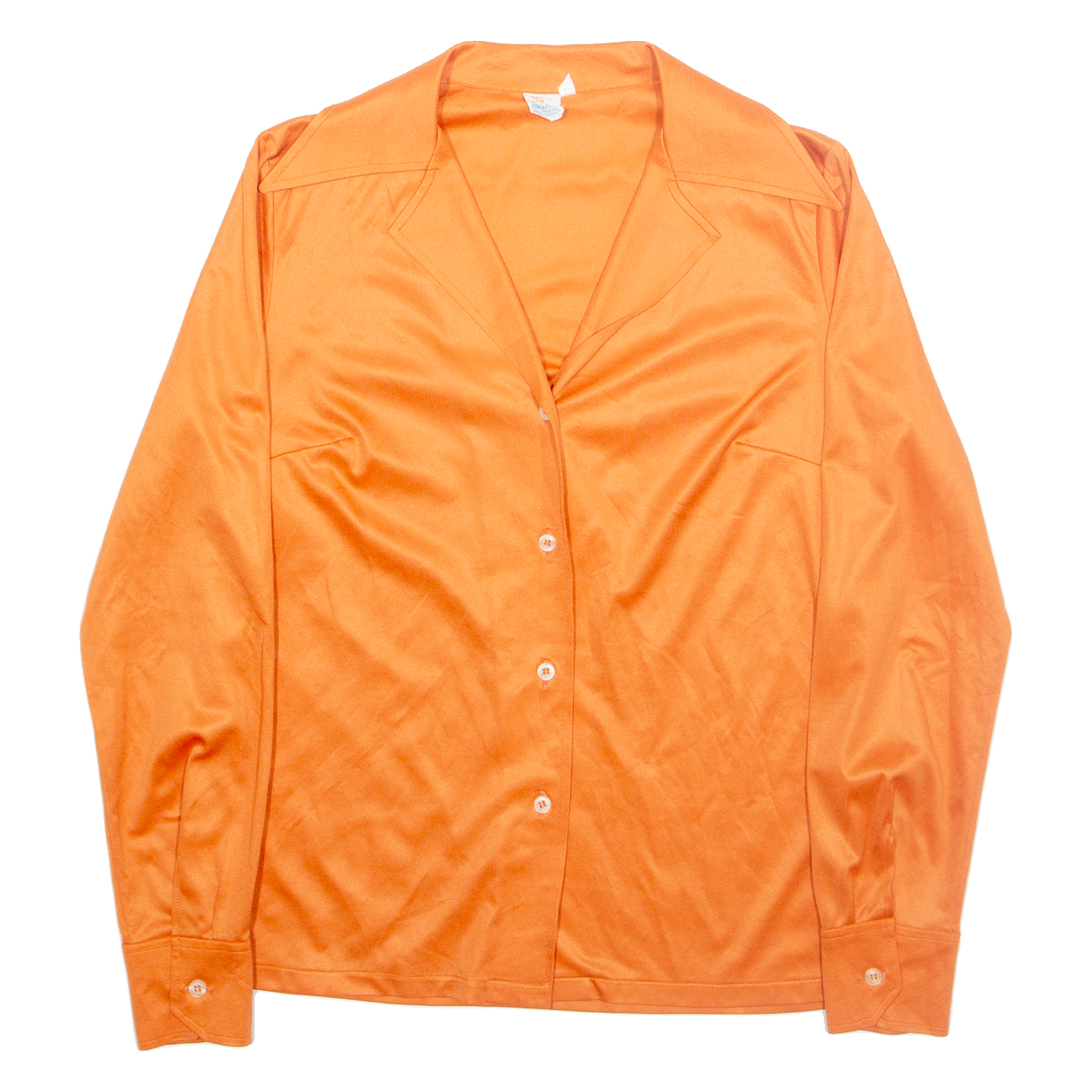 RASUREL Womens Plain Shirt Orange Long Sleeve S Refurbished - N/A refurbished available on Cerqular