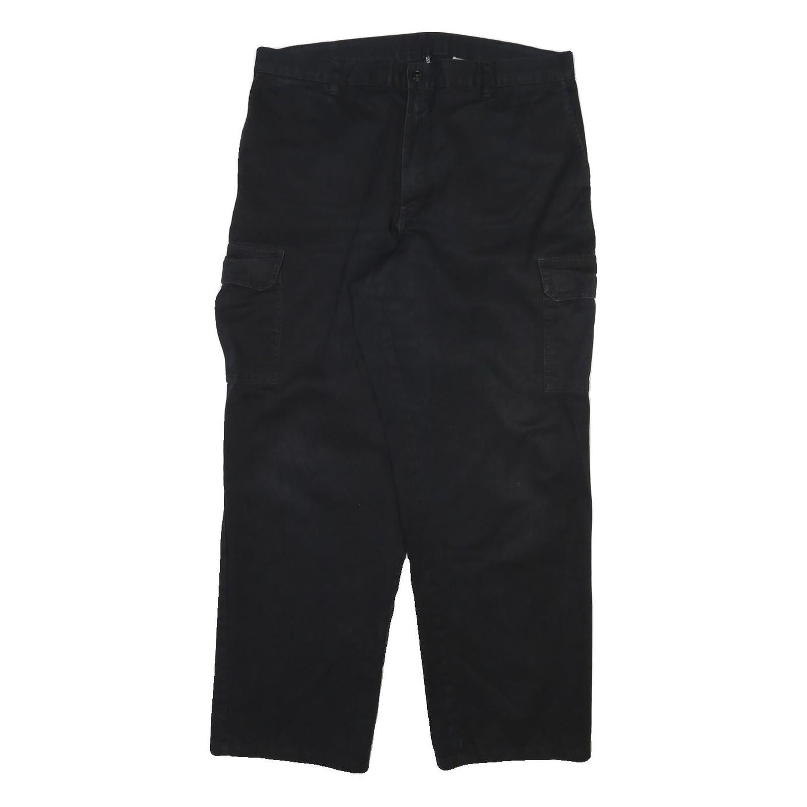 DICKIES Mens Black Cotton Blend Regular Fit Straight Leg Trousers W36 L29 Refurbished - N/A refurbished available on Cerqular