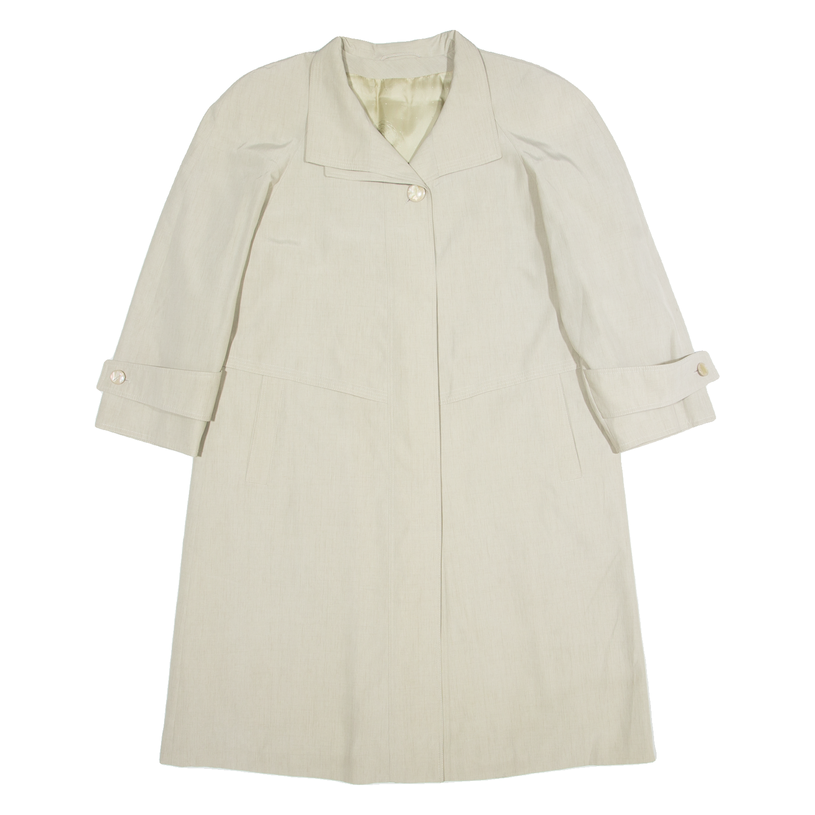 HENSEL & MORTENSEN Womens Trench Coat Cream 90s M Refurbished - N/A refurbished available on Cerqular