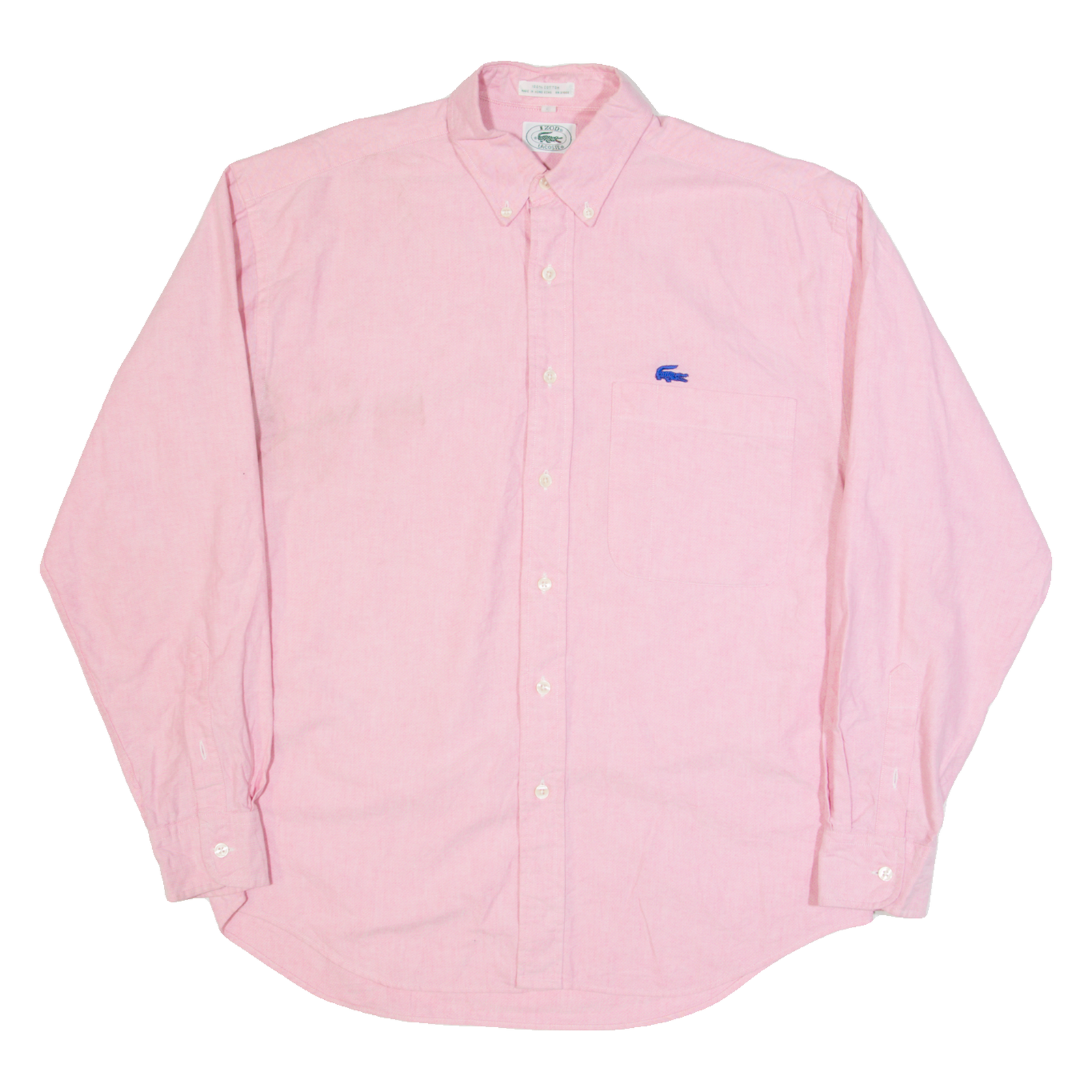 IZOD LACOSTE Mens Plain Shirt Pink Long Sleeve M Refurbished - N/A refurbished available on Cerqular