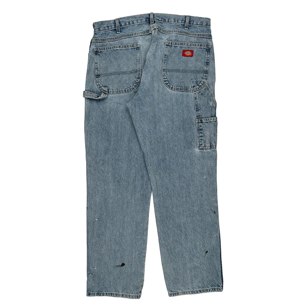 Dickies Carpenter Jeans - 35W 31L Light Wash Cotton Refurbished - Thrifted (note: this is a term often used to describe second- refurbished available on Cerqular