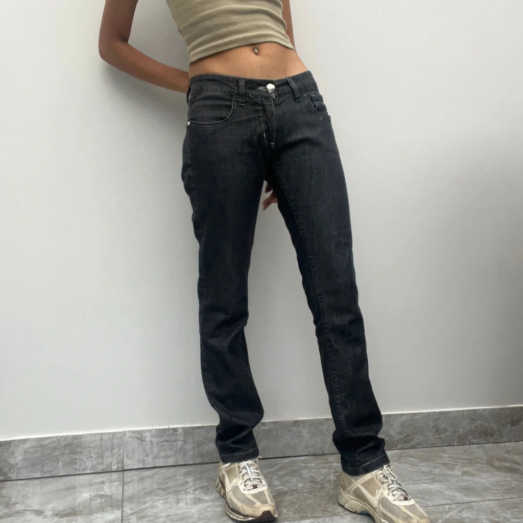 X-Cape Jeans - 31W UK 10 Black Cotton Refurbished - Thrifted (note: this is a term often used to describe second- refurbished available on Cerqular