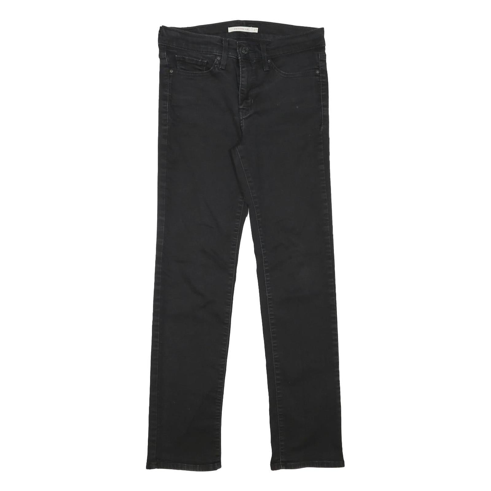 LEVI'S Womens Black Slim Skinny Denim Raw Zip Jeans W28 L27 Stylish Casual Refurbished - N/A refurbished available on Cerqular