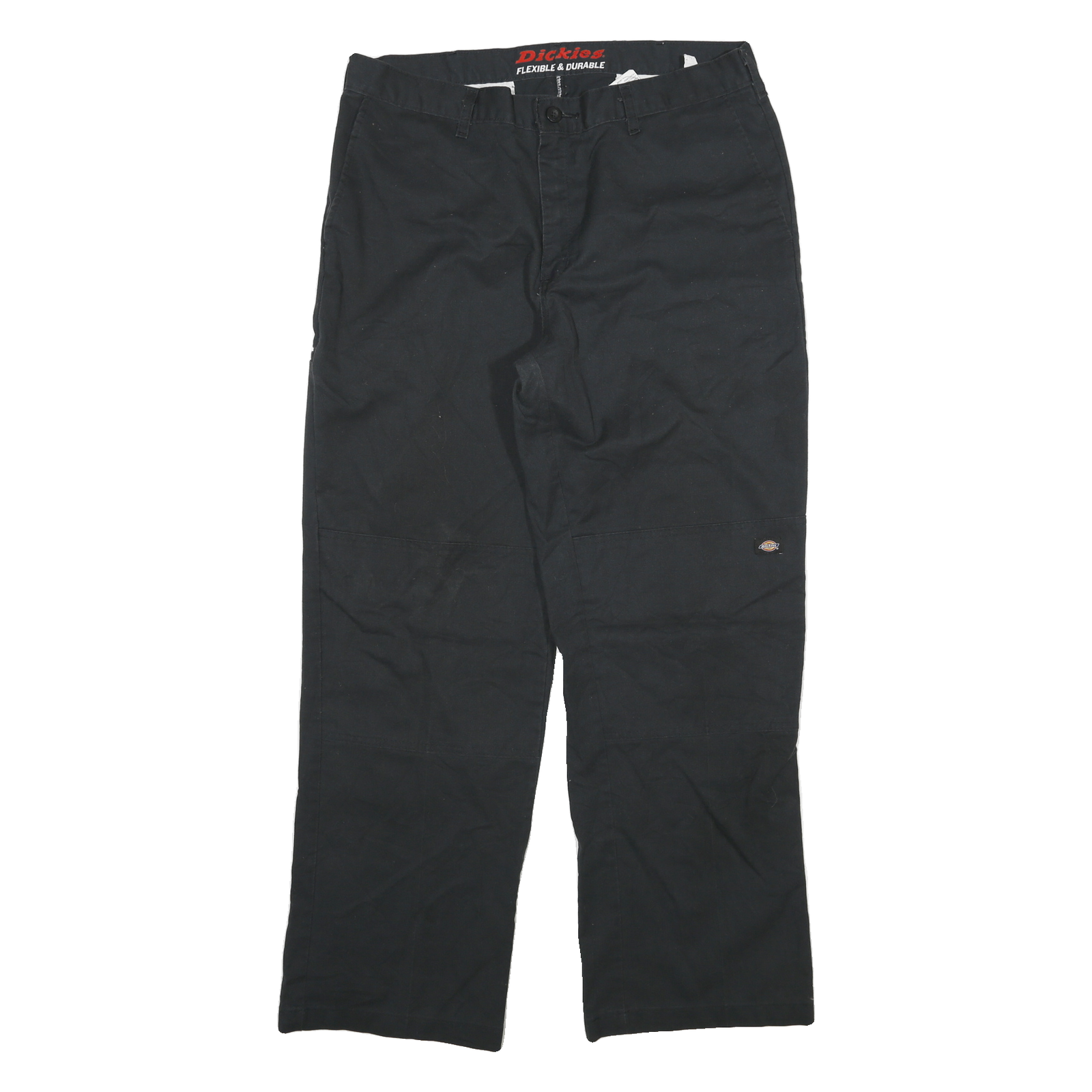 DICKIES Mens Cotton Blend Black Regular Fit Straight Leg Trousers W36 L32 Refurbished - N/A refurbished available on Cerqular