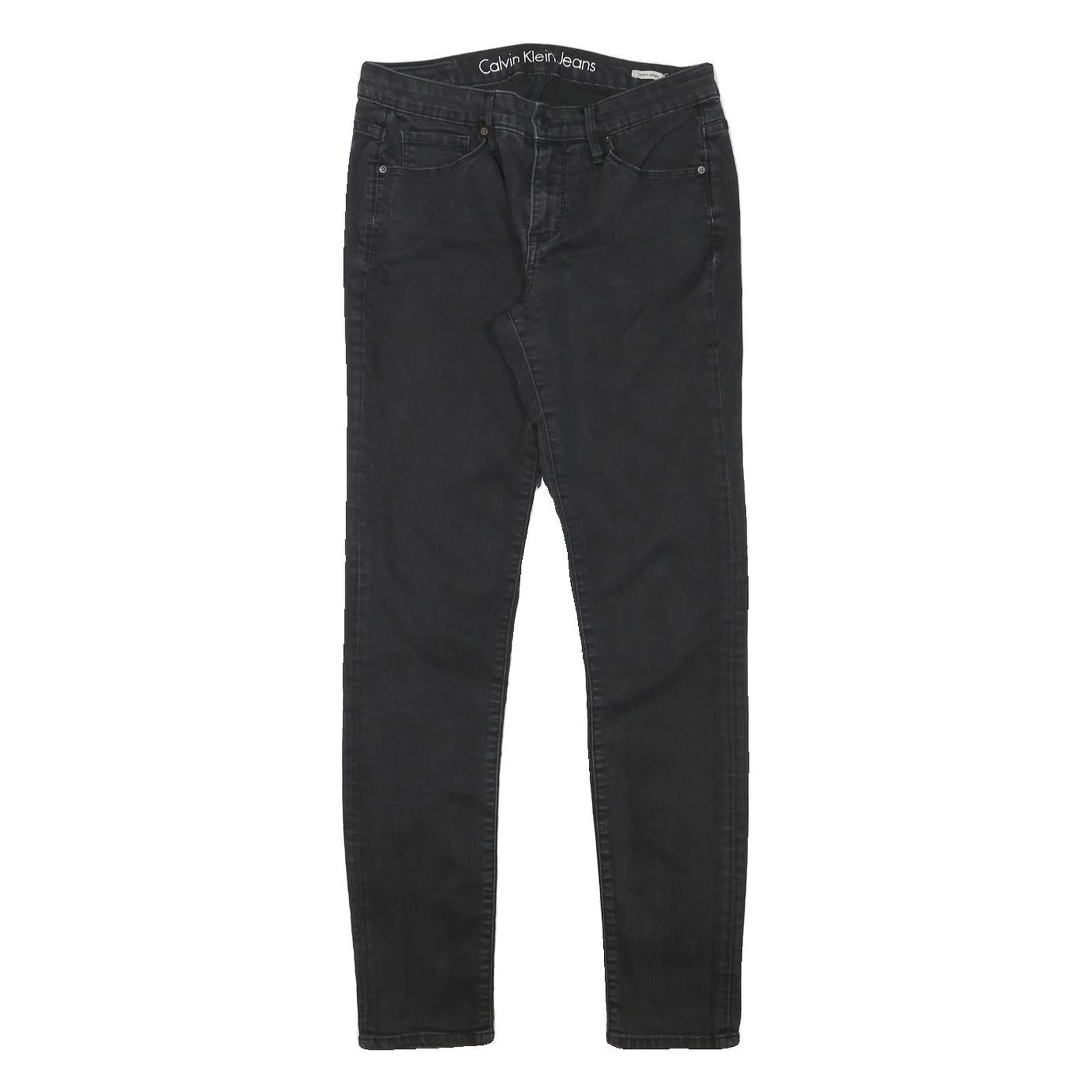 CALVIN KLEIN JEANS Womens Slim Black Skinny Denim Medium W28 L30 Cotton Blend Refurbished - N/A refurbished available on Cerqular