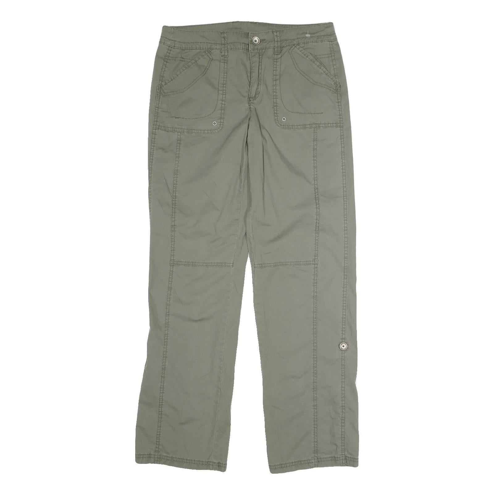 INDIGO Womens Cotton Blend Khaki Regular Straight Trousers W32 L31 Casual Refurbished - N/A refurbished available on Cerqular