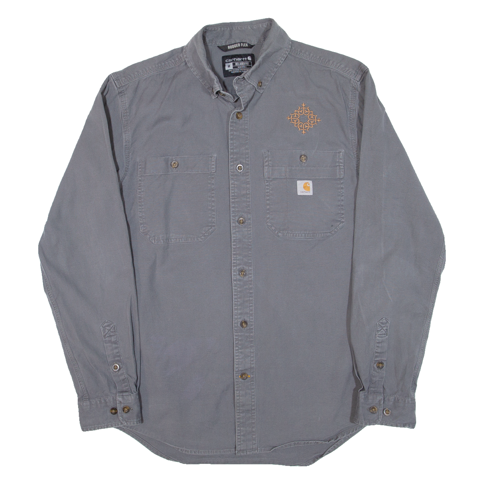 CARHARTT Relaxed Fit Mens Denim Shirt Grey Long Sleeve M Refurbished - N/A refurbished available on Cerqular