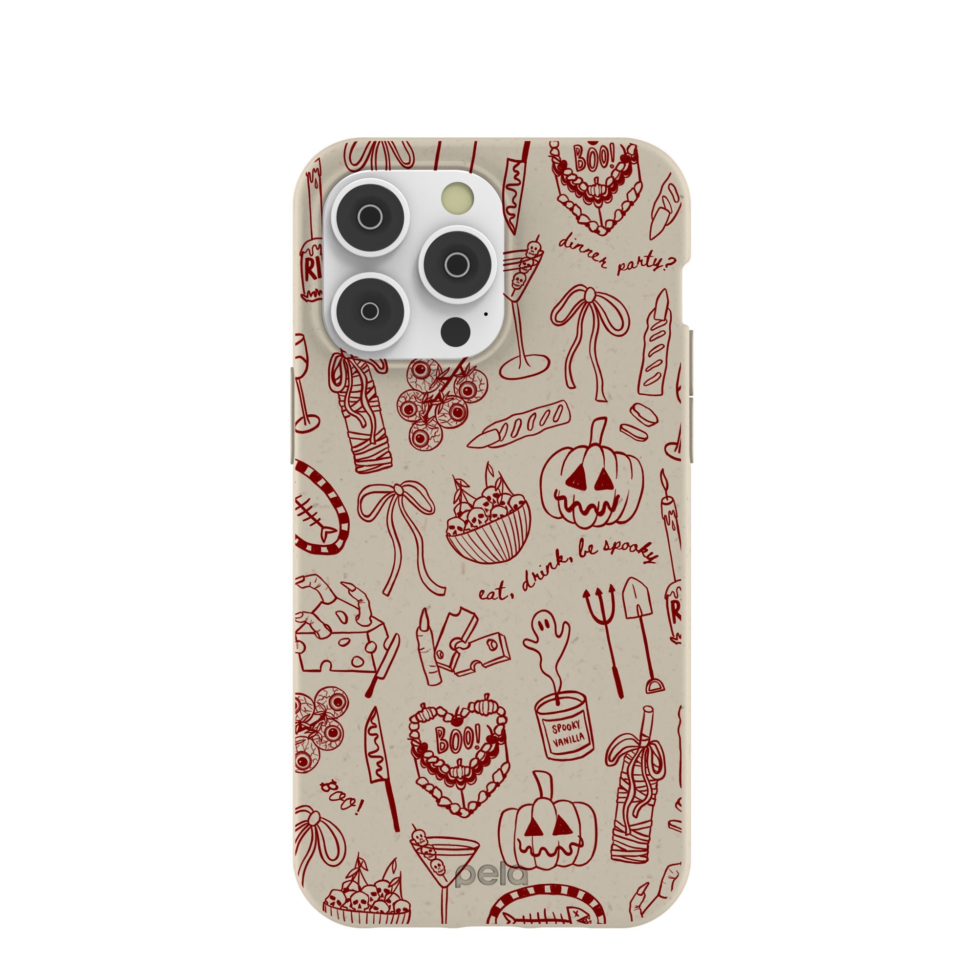 London Fog Spooky Dinner Party iPhone 14 Pro Max Case Refurbished - Pela Case refurbished available on Cerqular