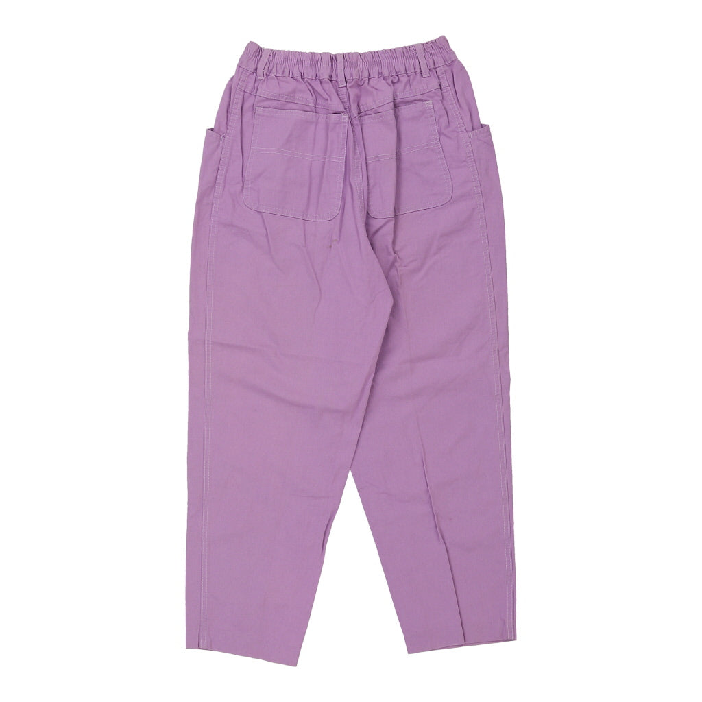 Benetton Trousers - Small Purple Cotton Refurbished - Thrifted (note: this is a term often used to describe second- refurbished available on Cerqular