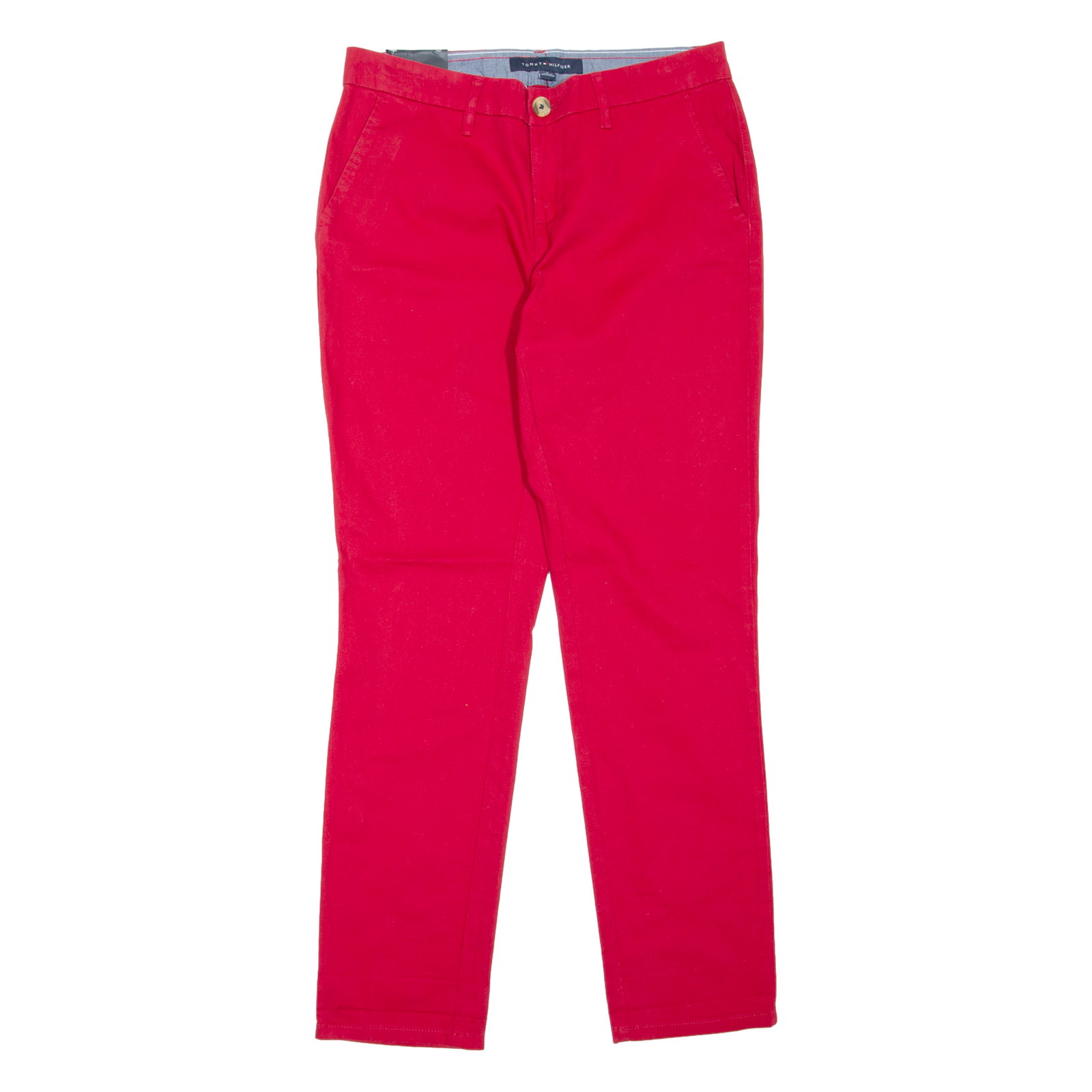 TOMMY HILFIGER Hampton Chino Womens Trousers Red Regular Tapered W30 L29 Refurbished - N/A refurbished available on Cerqular