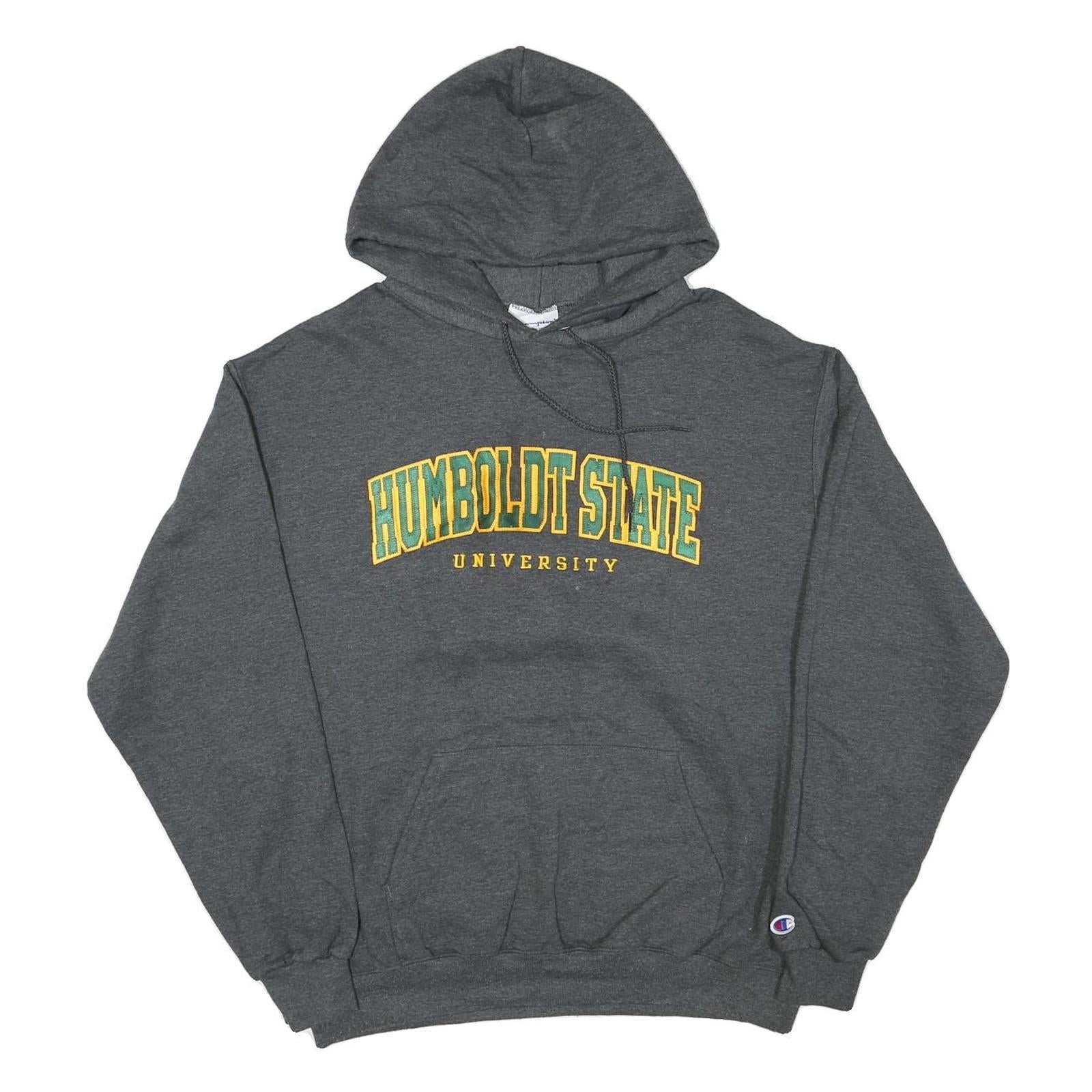 CHAMPION Mens Grey Humboldt State University Pullover Hoodie L Cotton Blend Refurbished - N/A refurbished available on Cerqular