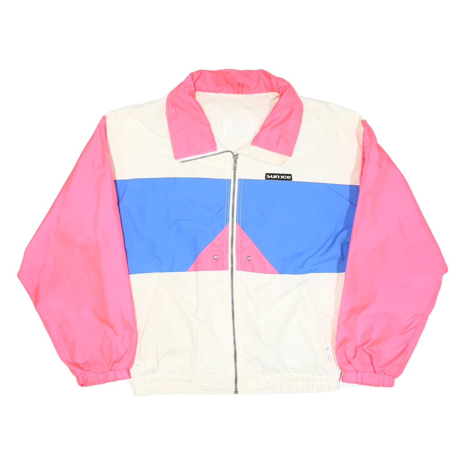 SUN ICE Mens Pink & Blue Nylon Colourblock Zip Jacket S Lightweight Casual Refurbished - N/A refurbished available on Cerqular