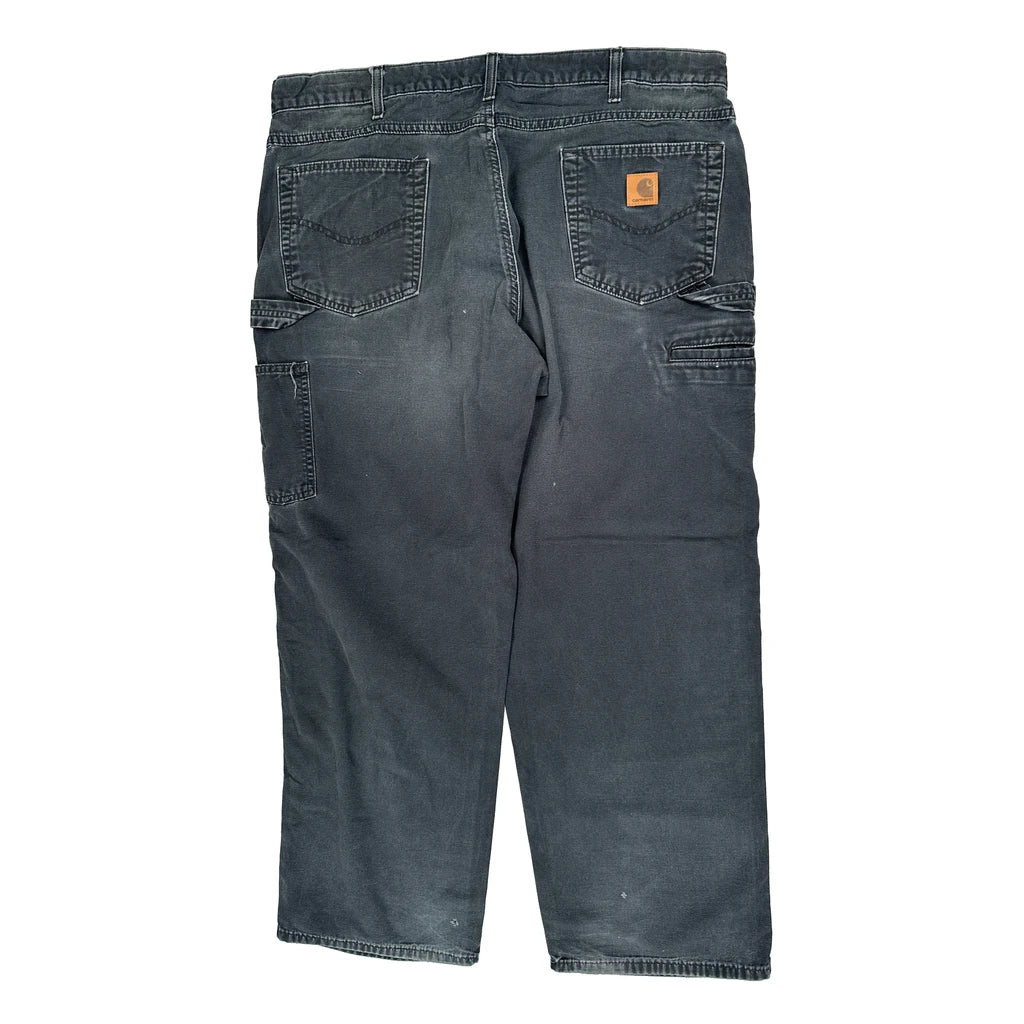 Buy Carhartt Carpenter Trousers - 38W 30L Black Cotton Refurbished - $64.31 Carhartt Carpenter Trousers - 38W 30L Black Cotton Refurbished - Thrifted (note: this is a term often used to describe second- refurbished available on Cerqular