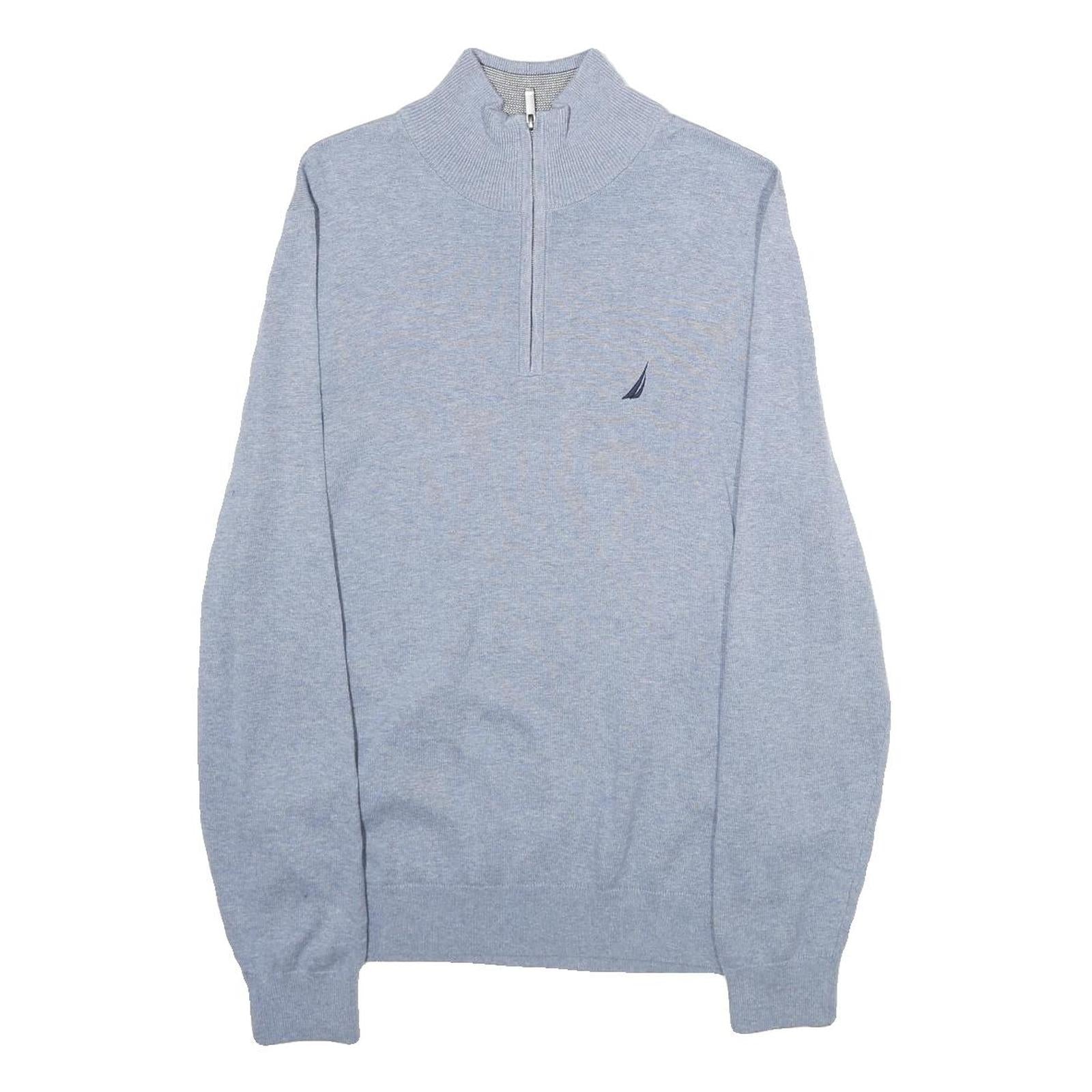 NAUTICA Mens Blue Plain Pullover Crew Neck Basic Knit S Cotton Jumper Refurbished - N/A refurbished available on Cerqular