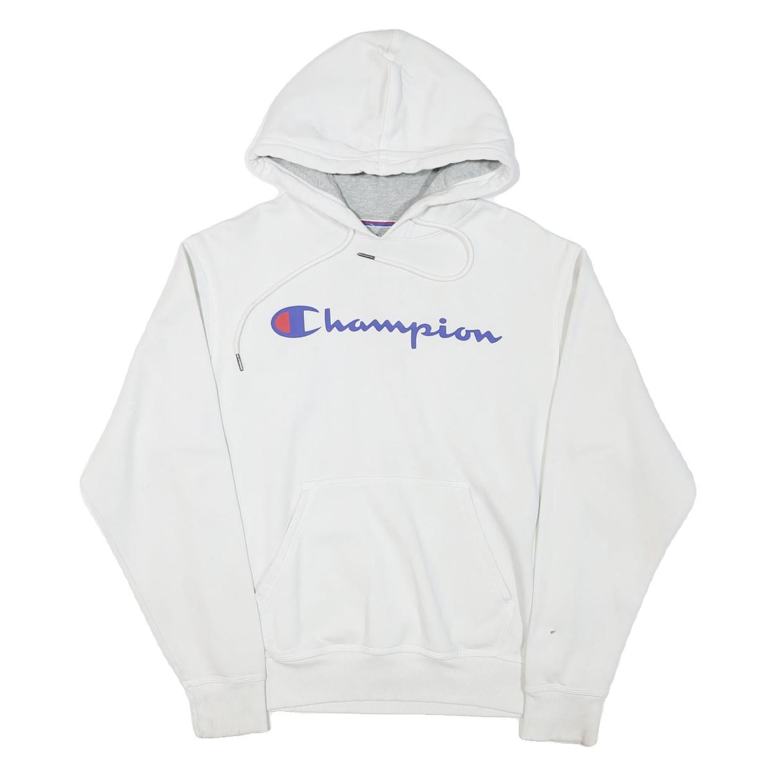CHAMPION Mens White Pullover Hoodie S Cotton Blend Casual Sportswear Refurbished - N/A refurbished available on Cerqular
