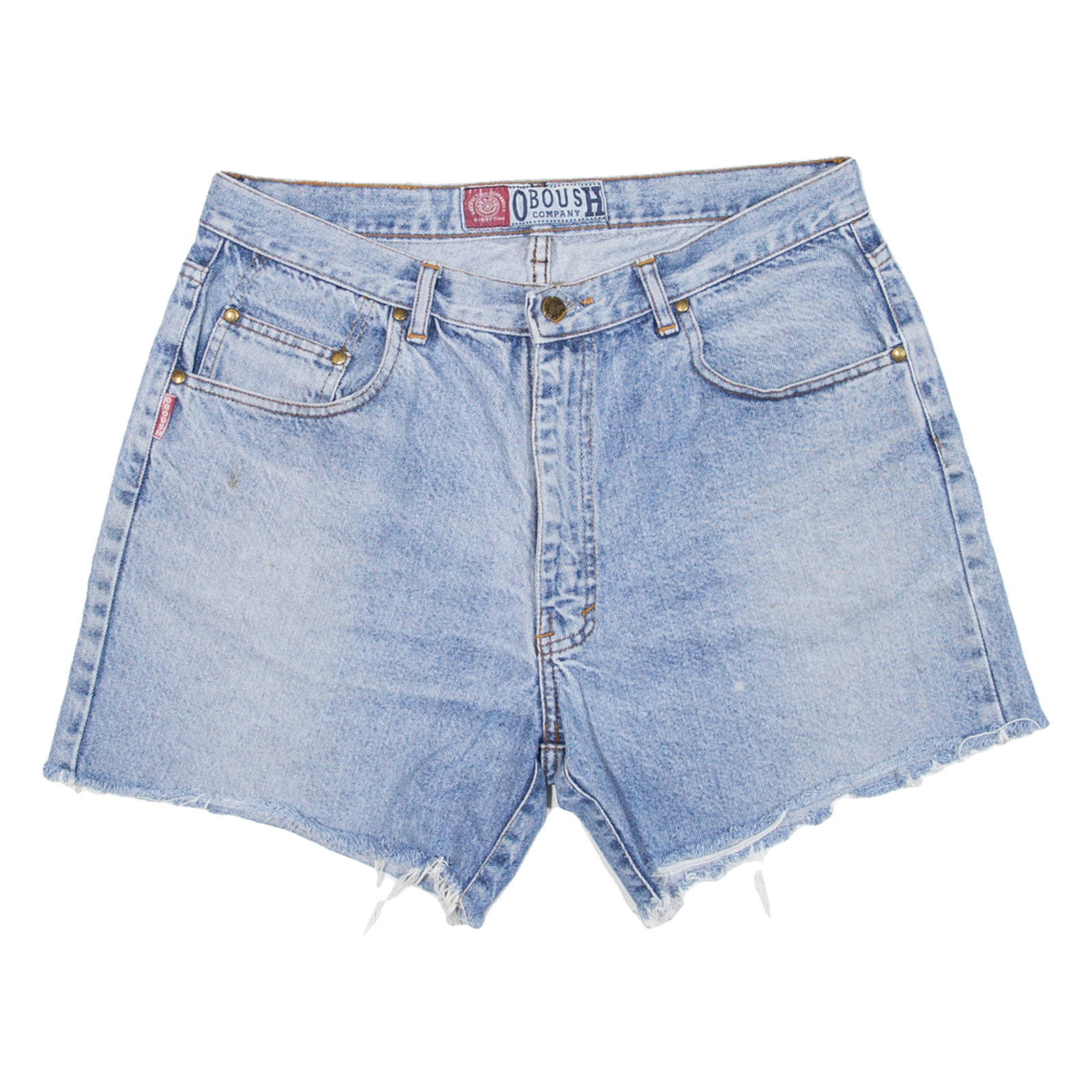 OBOUCH Womens Denim Shorts Blue Relaxed L W33 Refurbished - N/A refurbished available on Cerqular