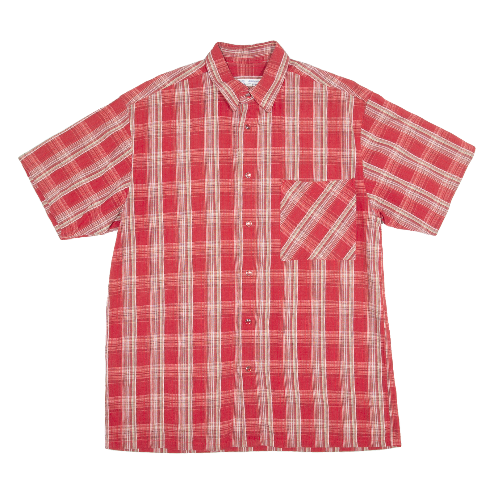 NAHEREI WITZWIL Mens Shirt Red Check M Refurbished - N/A refurbished available on Cerqular