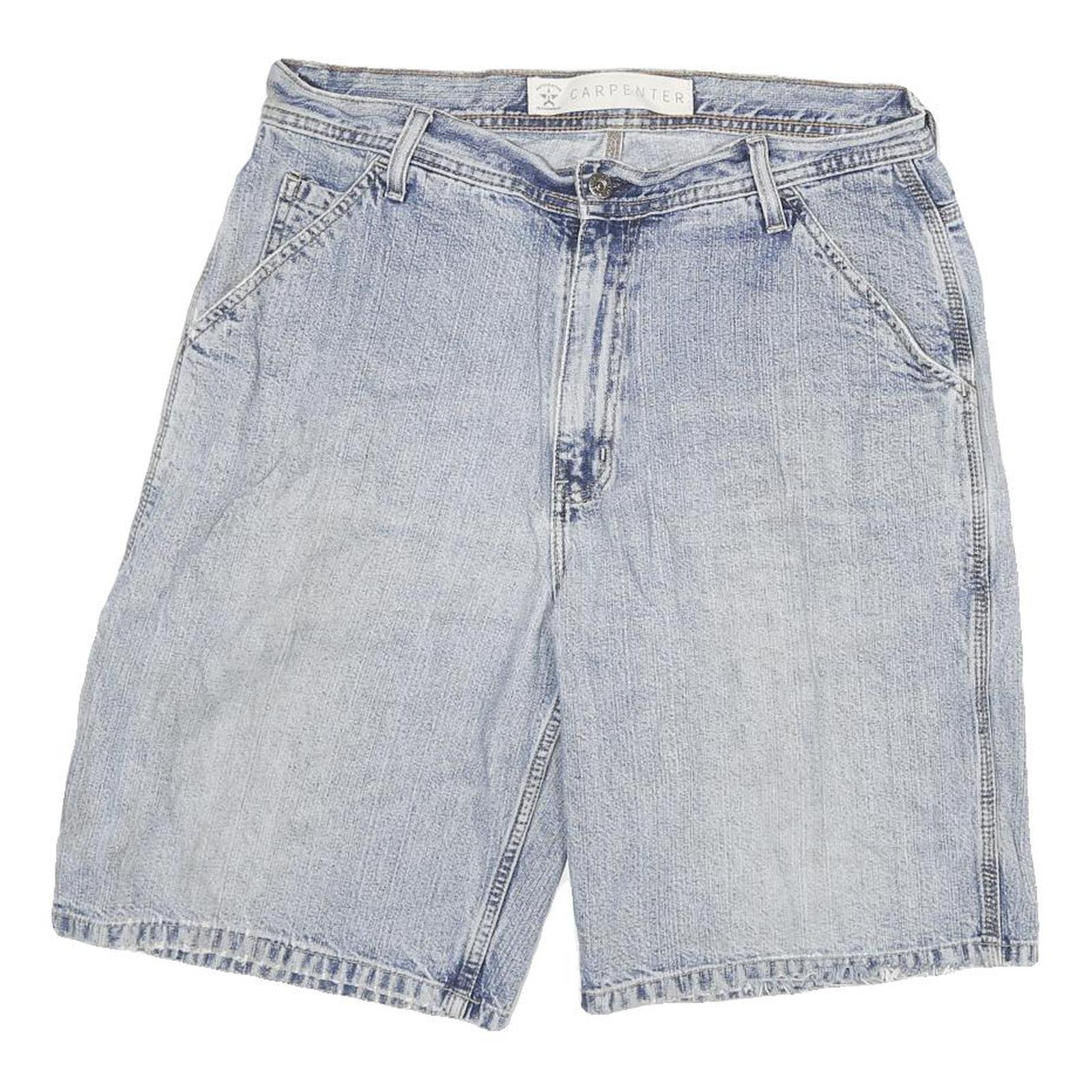 ARIZONA JEAN COMPANY Mens Light Blue Casual Denim Shorts XL W32 Carpenter Style Refurbished - N/A refurbished available on Cerqular