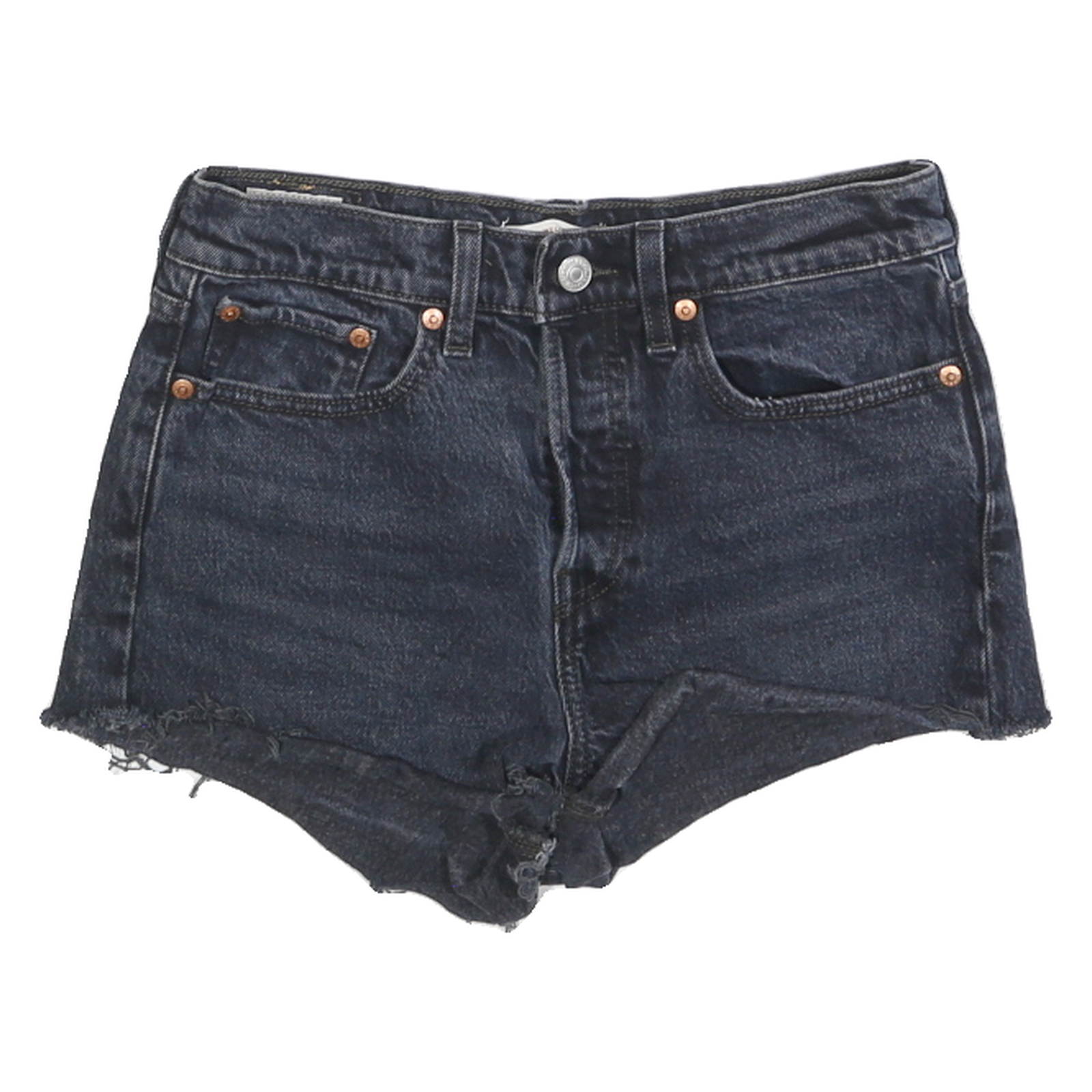 LEVI'S Womens Shorts Blue Denim Cut-Off S W28 Raw Hem Casual Refurbished - N/A refurbished available on Cerqular