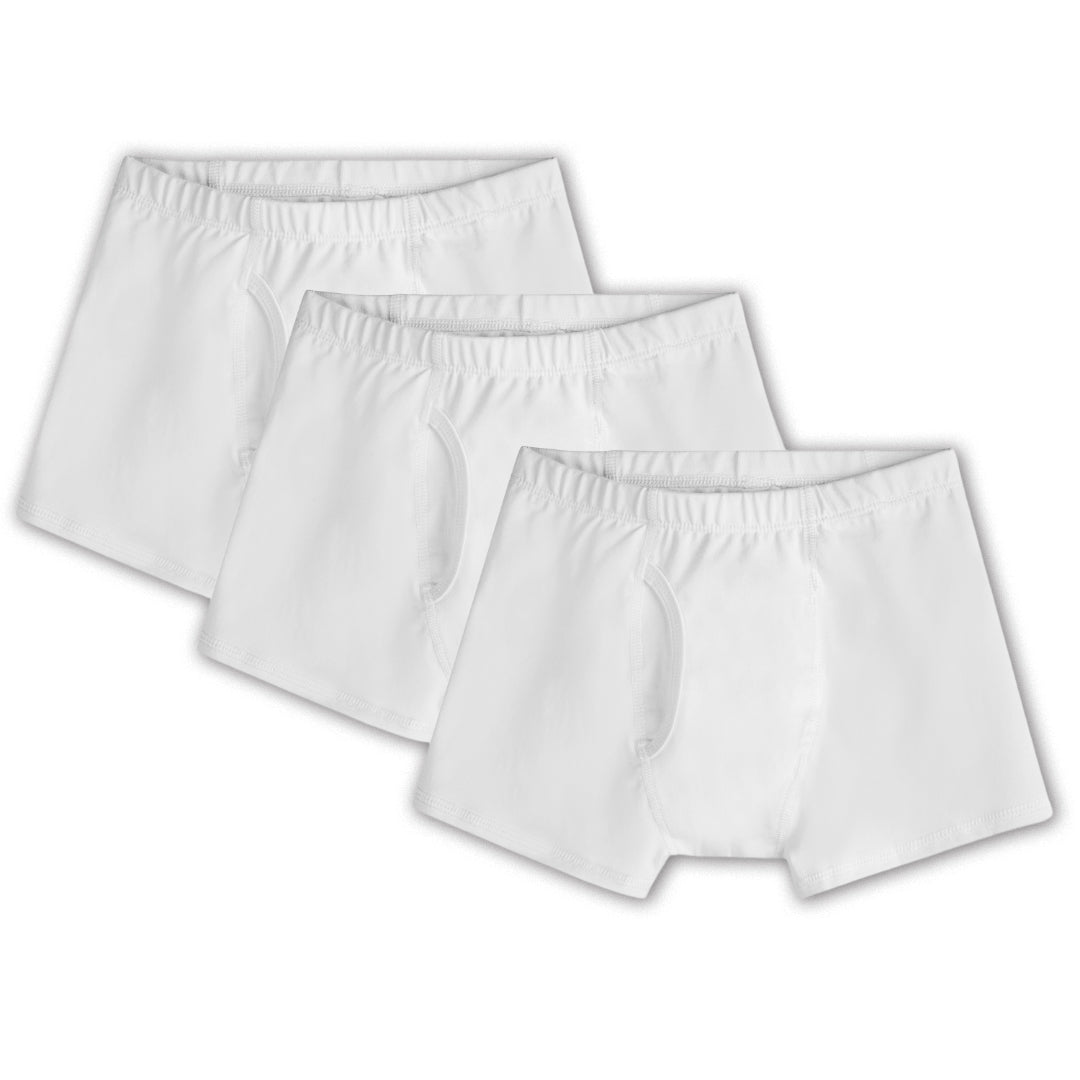 Boys Organic Cotton Boxer Briefs 3 Pack | Color: White | Size: Small (6/7) Refurbished - N/A (Note: There is no well-known brand named "M refurbished available on Cerqular