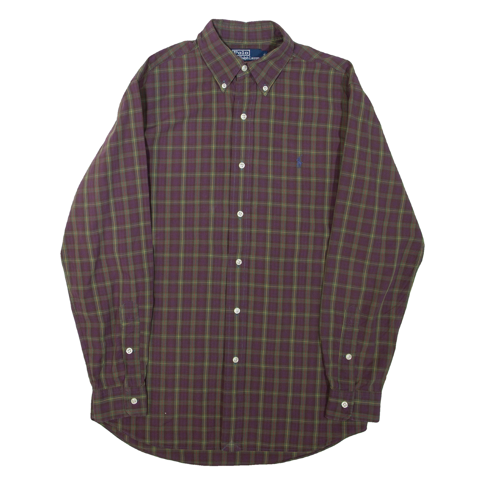POLO RALPH LAUREN Ellington Mens Shirt Purple Check Long Sleeve S Refurbished - N/A refurbished available on Cerqular