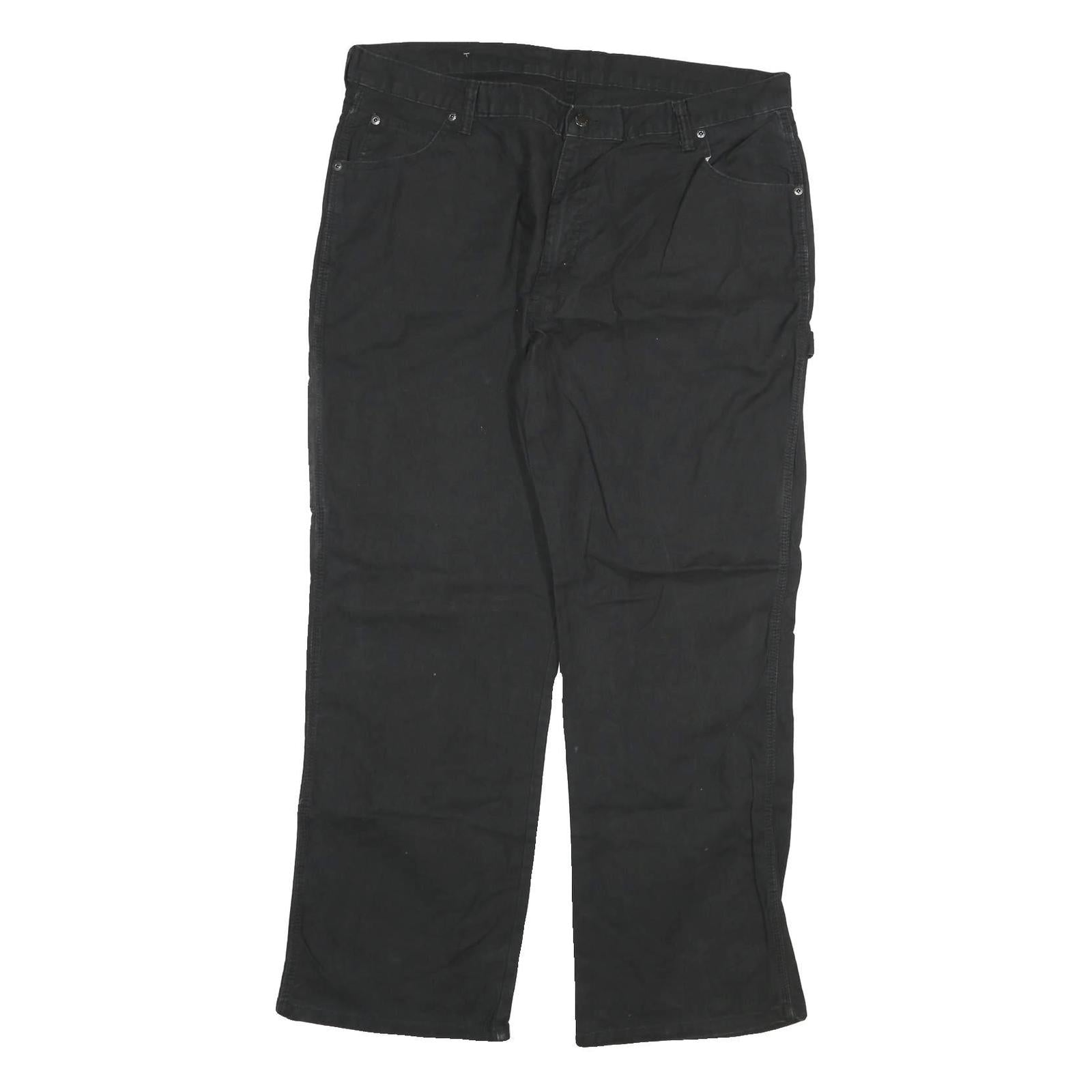 DICKIES Mens Black Regular Fit Denim Jeans W40 L32 Workwear Canvas Zip Refurbished - N/A refurbished available on Cerqular