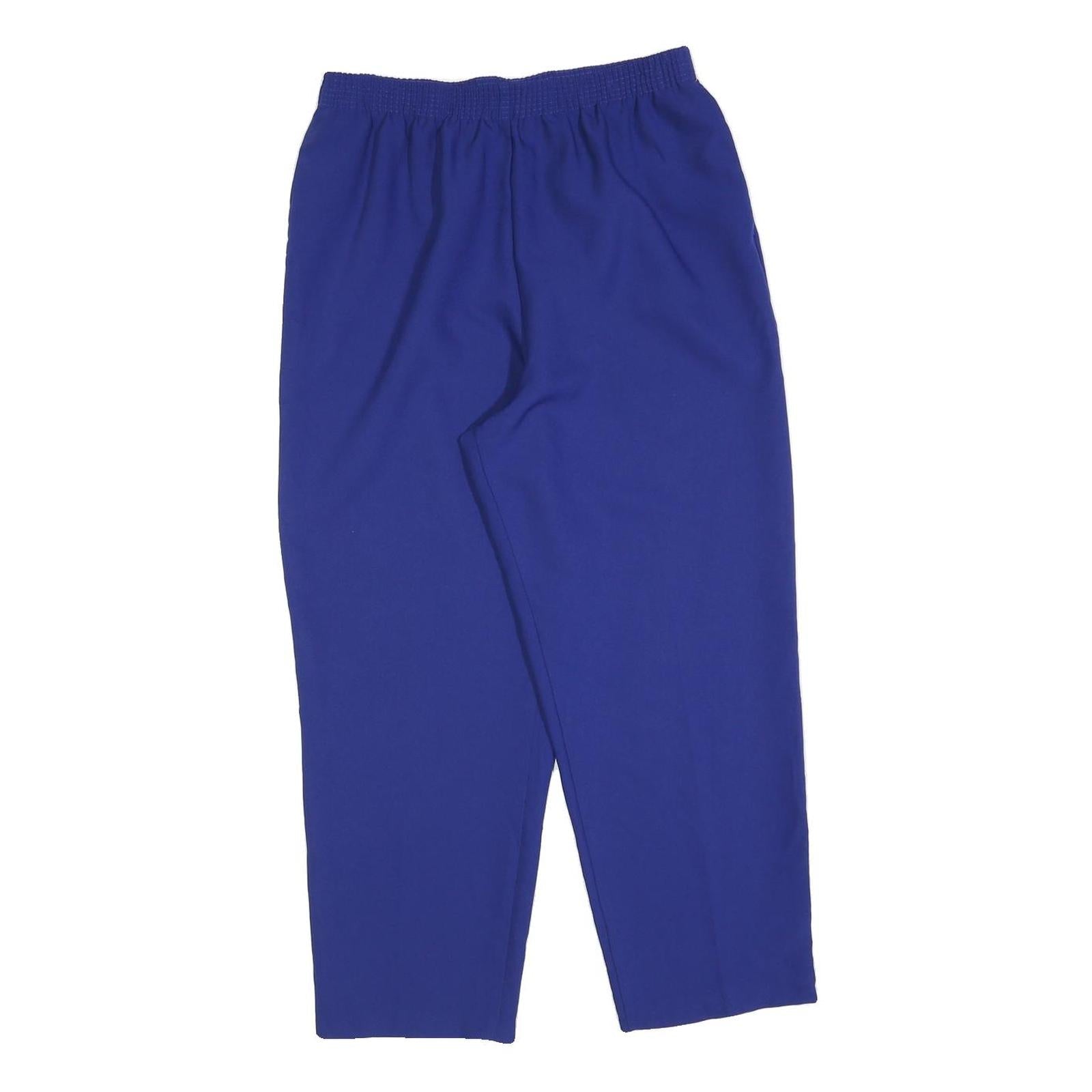 ALIA Womens Polyester Blue Regular Fit Trousers W30 L24 Comfortable Elastic Refurbished - N/A refurbished available on Cerqular