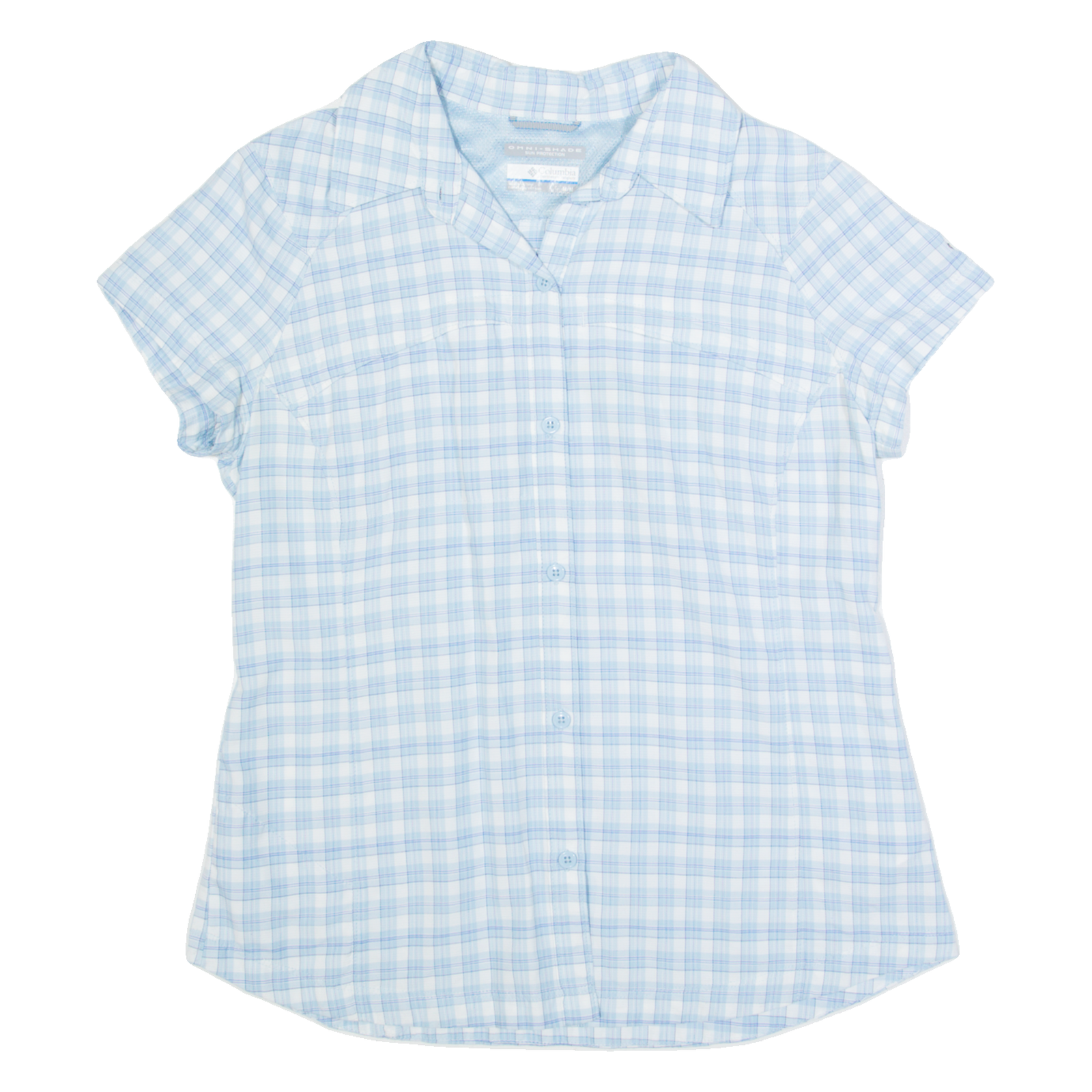 COLUMBIA Womens Shirt Blue Check M Refurbished - N/A refurbished available on Cerqular