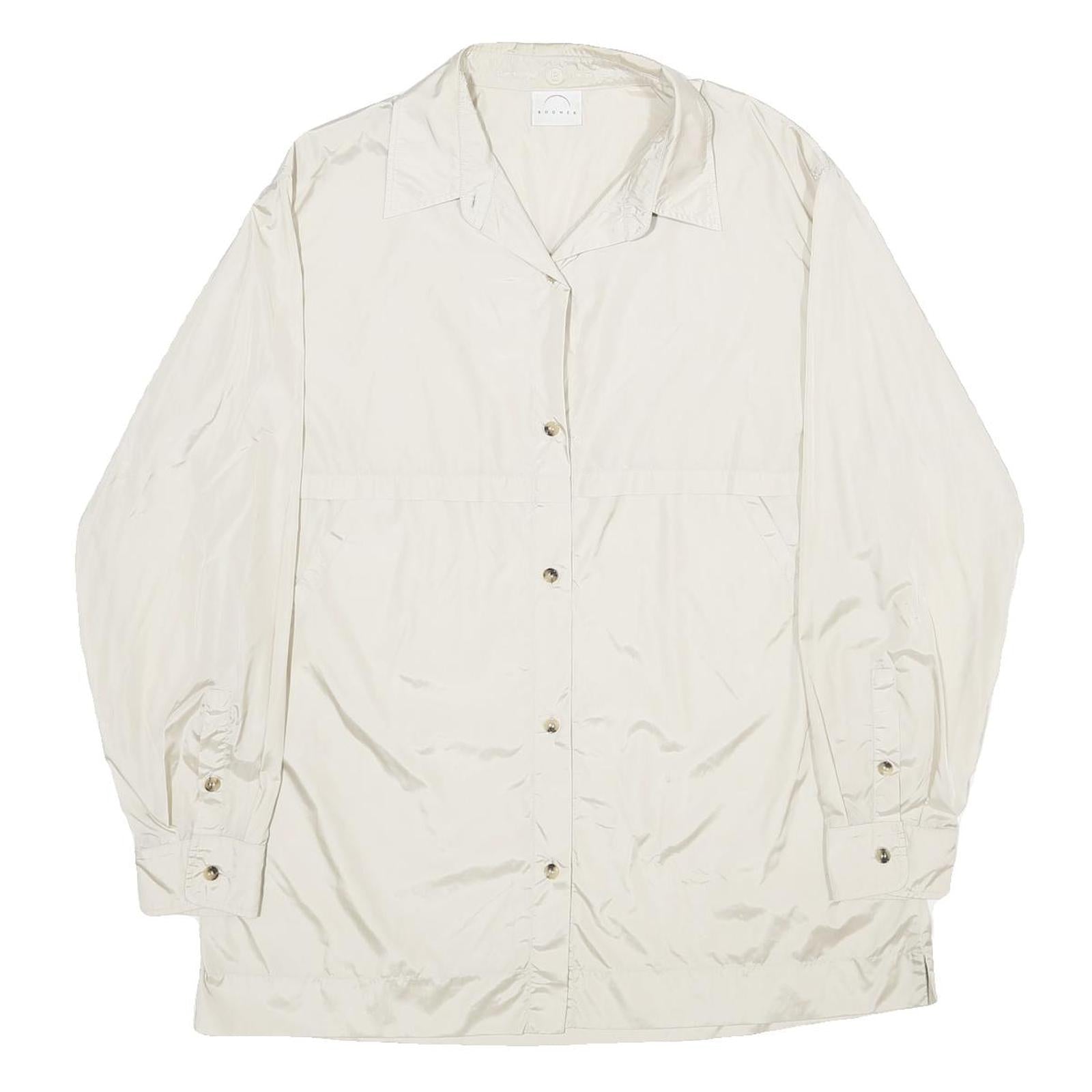 BOGNER Womens Cream Button Jacket UK 14 Polyamide Blend Plain Lightweight Refurbished - N/A refurbished available on Cerqular