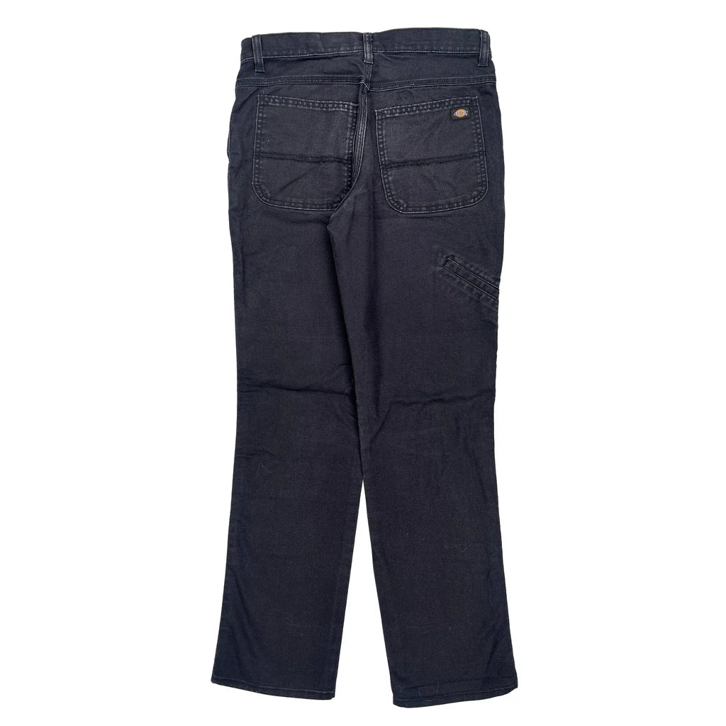 Dickies Carpenter Trousers - 30W 32L Black Cotton Refurbished - Thrifted (note: this is a term often used to describe second- refurbished available on Cerqular