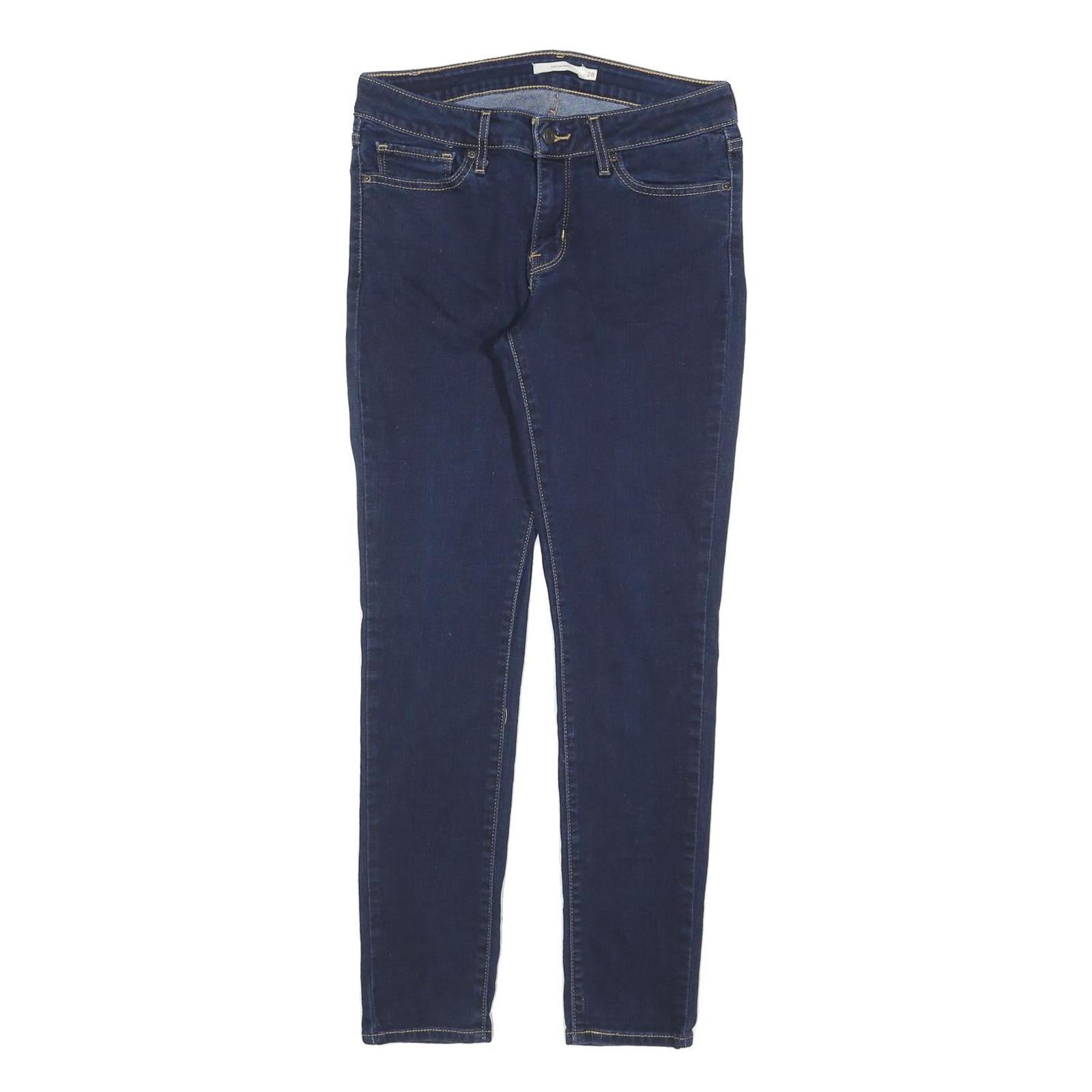 LEVI'S 711 Womens Slim Blue Denim Regular Slim Skinny W28 L30 Stretch Cotton Refurbished - N/A refurbished available on Cerqular