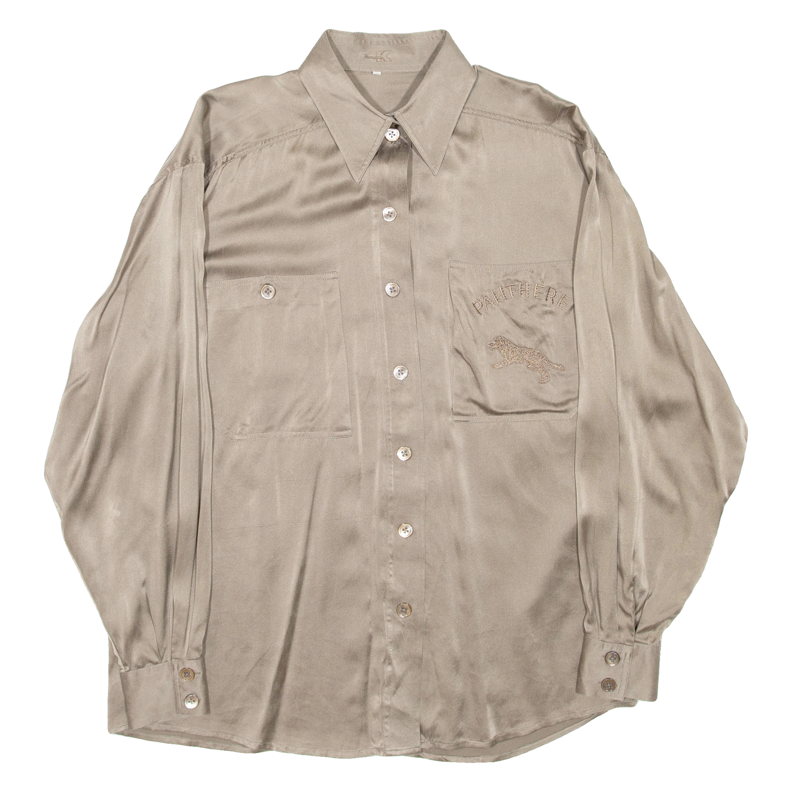 PANTHERE Mens Plain Shirt Brown Long Sleeve XL Refurbished - N/A refurbished available on Cerqular