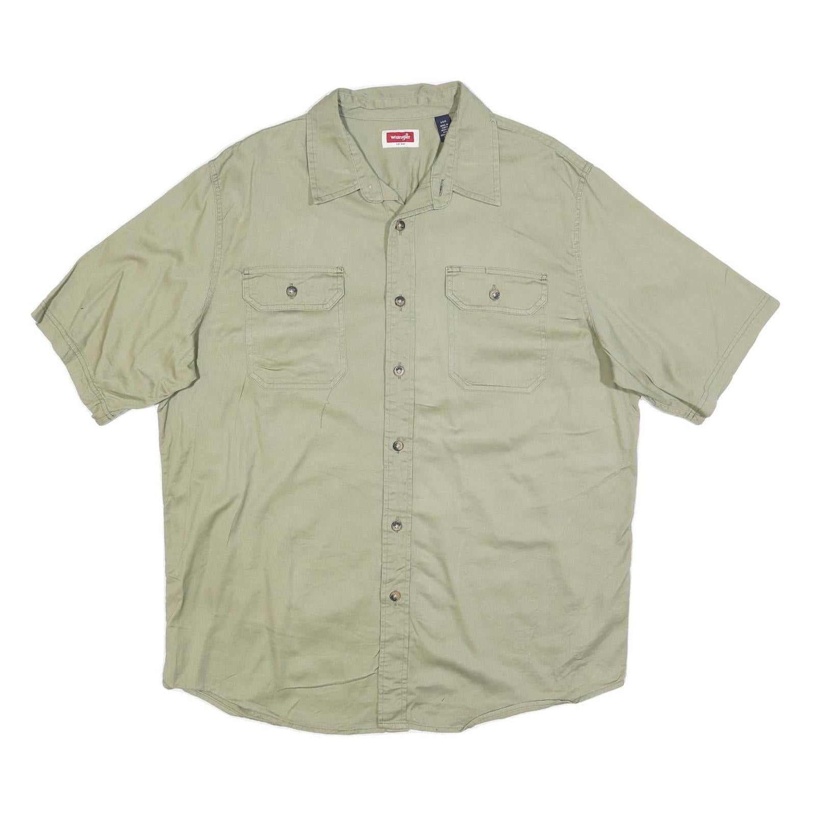 Buy WRANGLER Mens Beige Casual Cotton Blend Shirt L Button Pocket Style Refurbished - $33.79 WRANGLER Mens Beige Casual Cotton Blend Shirt L Button Pocket Style Refurbished - N/A refurbished available on Cerqular