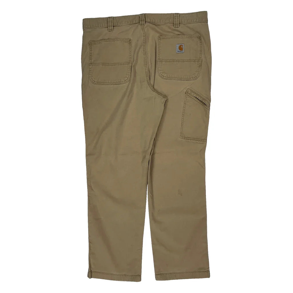 Carhartt Carpenter Trousers - 38W 32L Beige Cotton Refurbished - Thrifted (note: this is a term often used to describe second- refurbished available on Cerqular