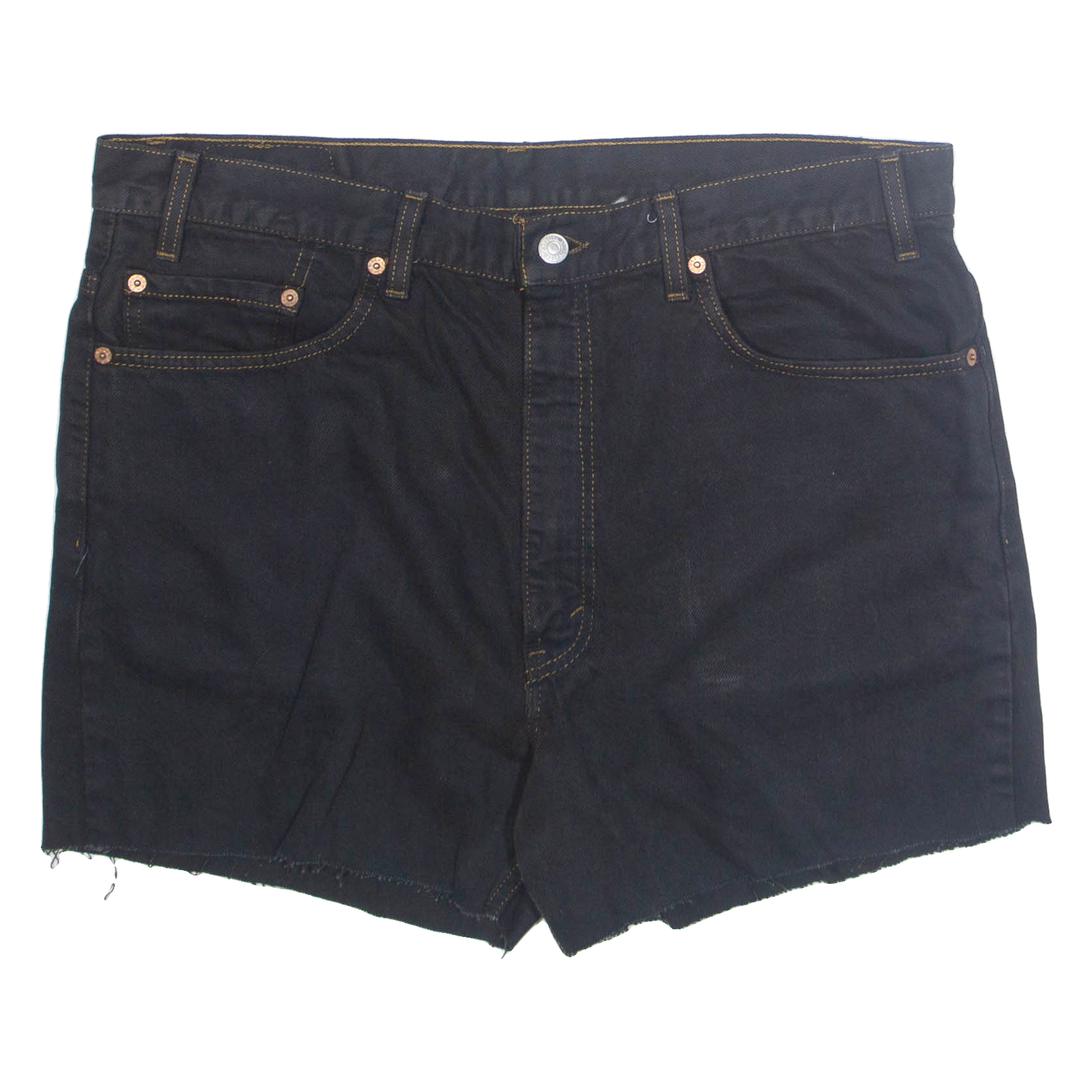 LEVI'S Womens Denim Shorts Black XL W36 Refurbished - N/A refurbished available on Cerqular