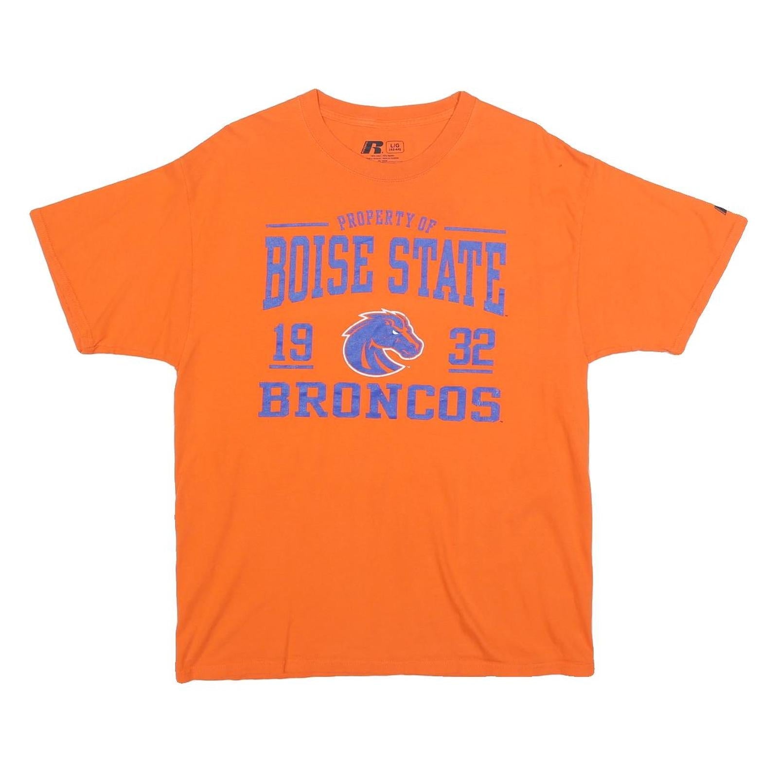 Buy RUSSELL ATHLETIC Mens Orange Boise State Broncos Graphic T-Shirt L Short Sleeve Refurbished - $16.89 RUSSELL ATHLETIC Mens Orange Boise State Broncos Graphic T-Shirt L Short Sleeve Refurbished - N/A refurbished available on Cerqular