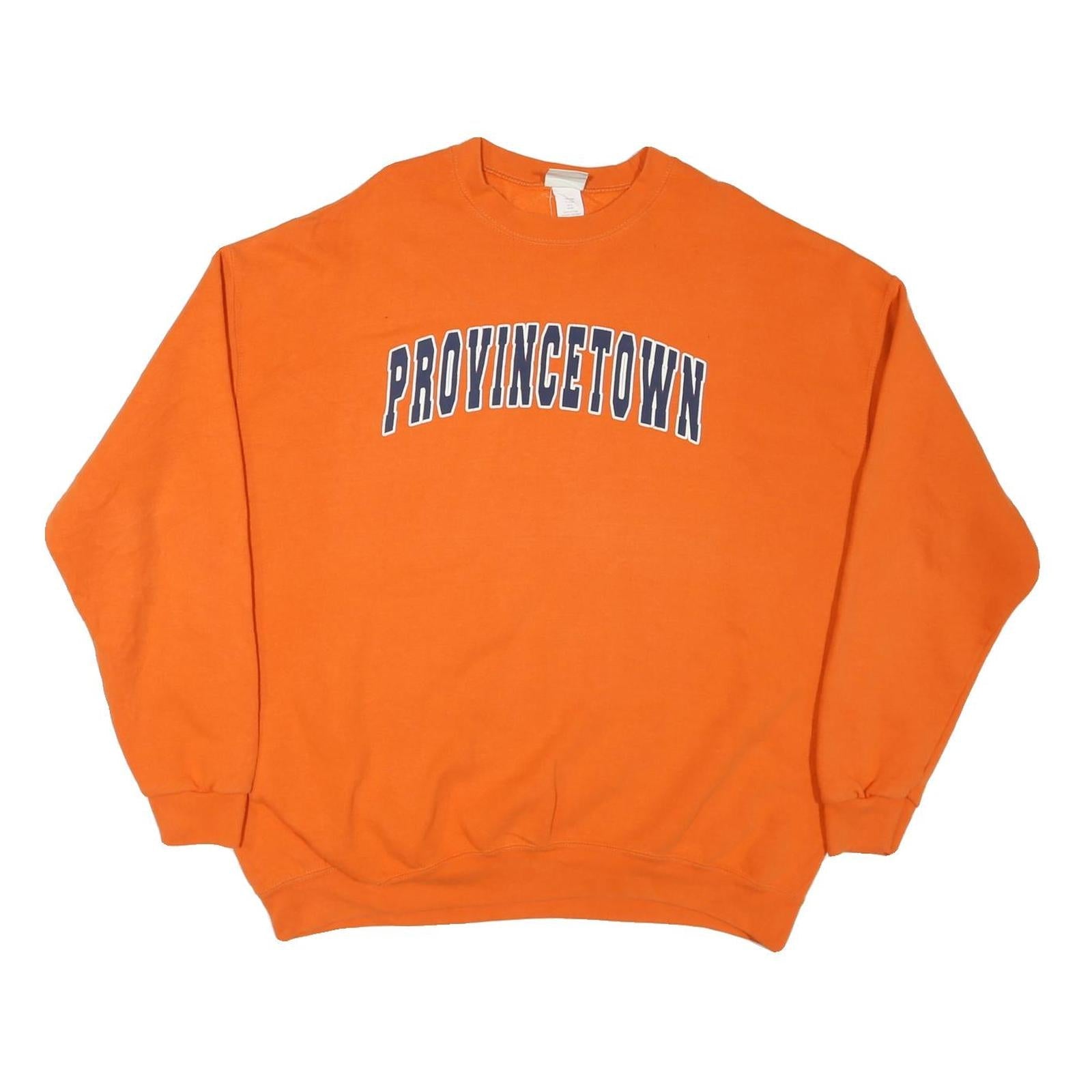 LEE Mens Orange Provincetown Crew Neck 2XL Cotton Blend Sweatshirt Casual Refurbished - N/A refurbished available on Cerqular
