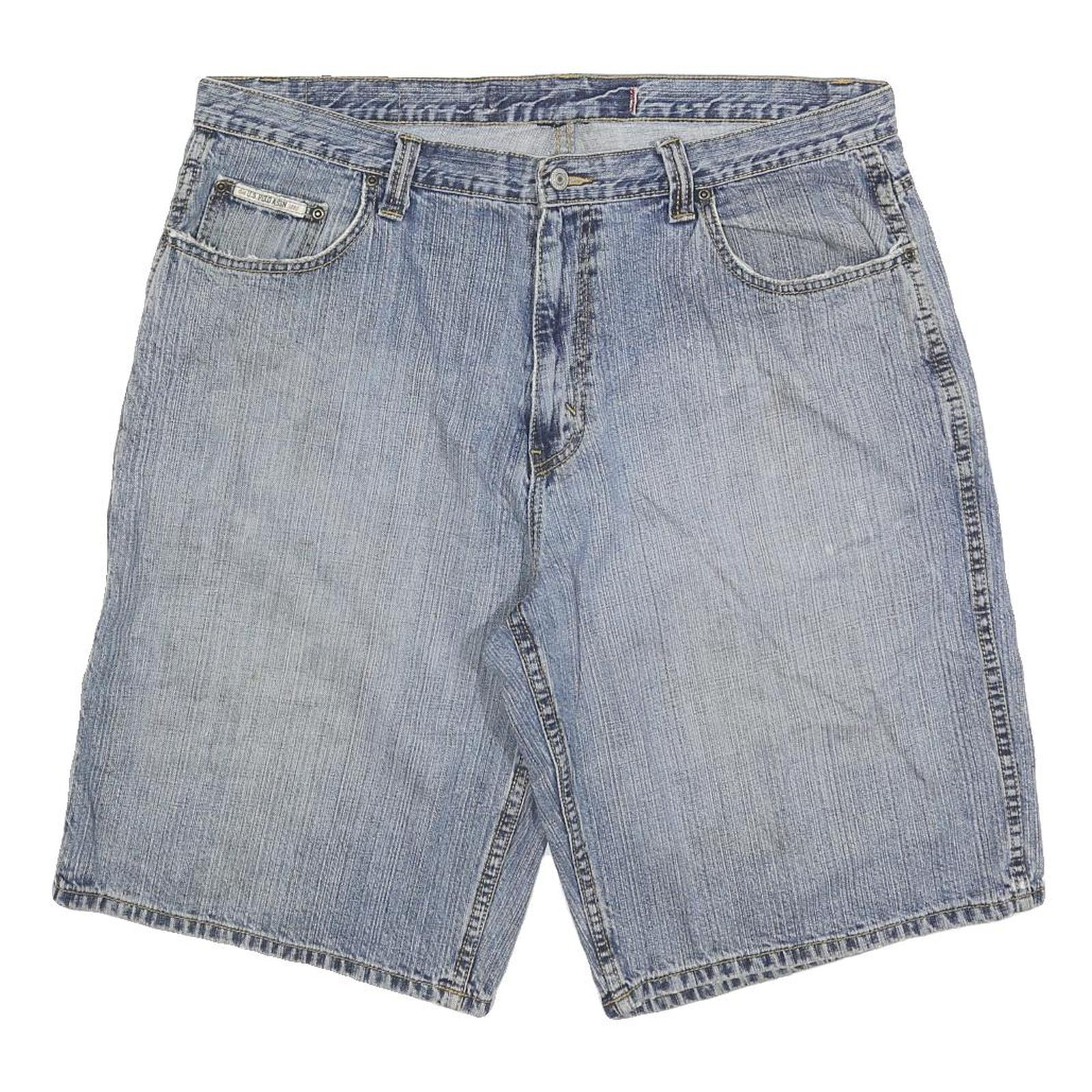 U.S. POLO ASSN Mens Denim Blue Casual Shorts XL W38 Cotton Blend Relaxed Fit Refurbished - N/A refurbished available on Cerqular
