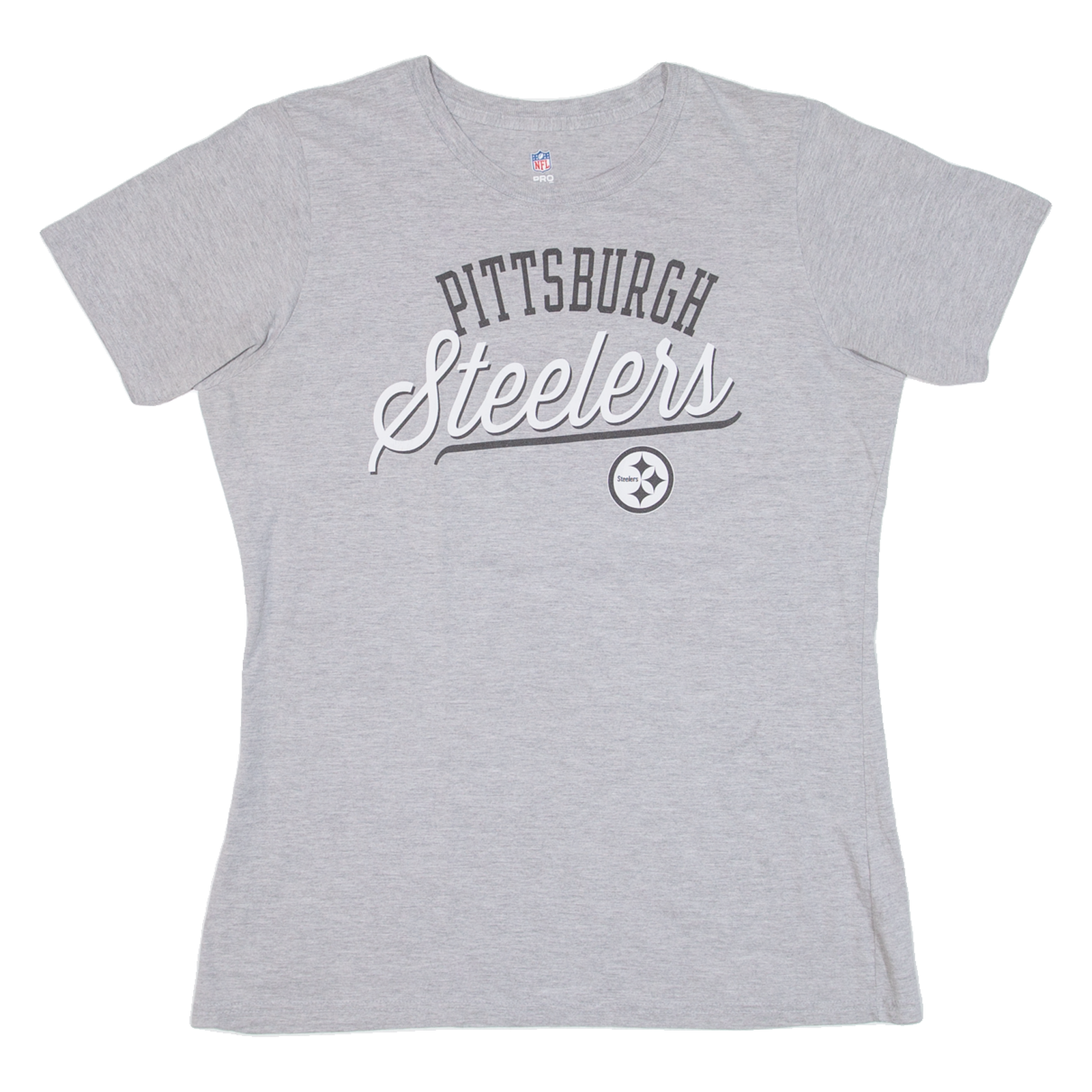 NFL Pittsburgh Steelers Womens T-Shirt Grey USA XL Refurbished - N/A refurbished available on Cerqular