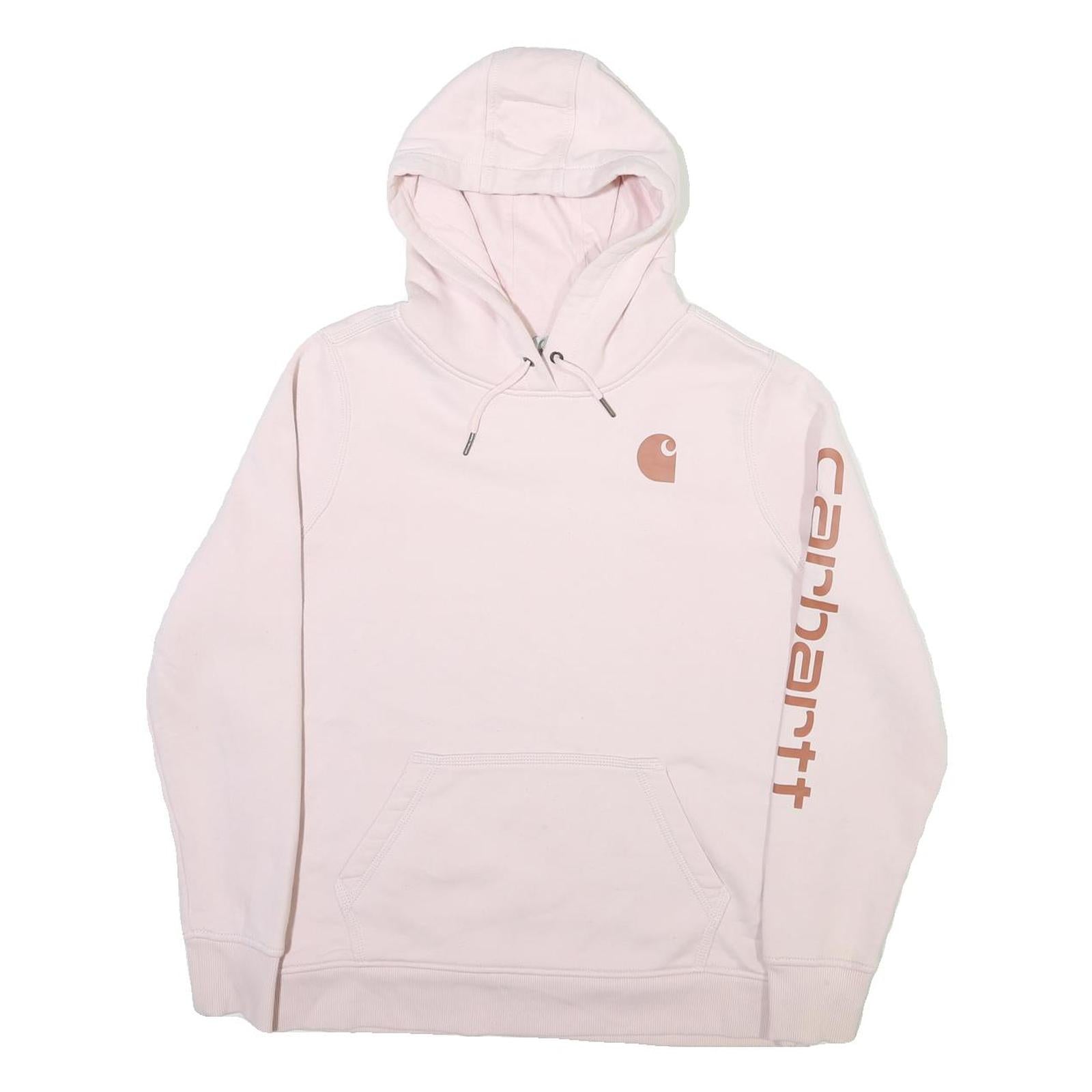 CARHARTT Womens Pink Hoodie L Cotton Blend Pullover Hooded Sweatshirt Refurbished - N/A refurbished available on Cerqular