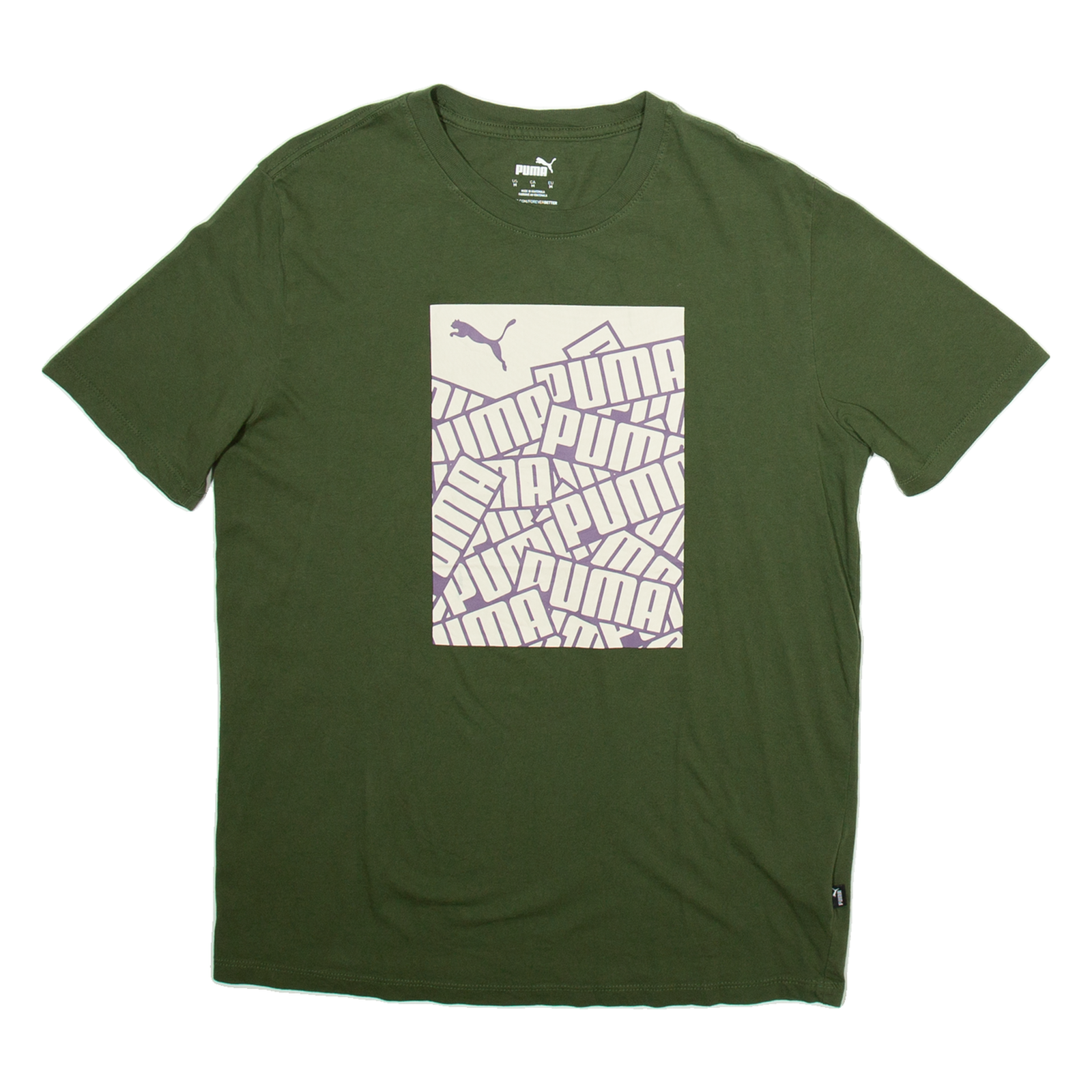 PUMA Mens T-Shirt Green M Refurbished - N/A refurbished available on Cerqular