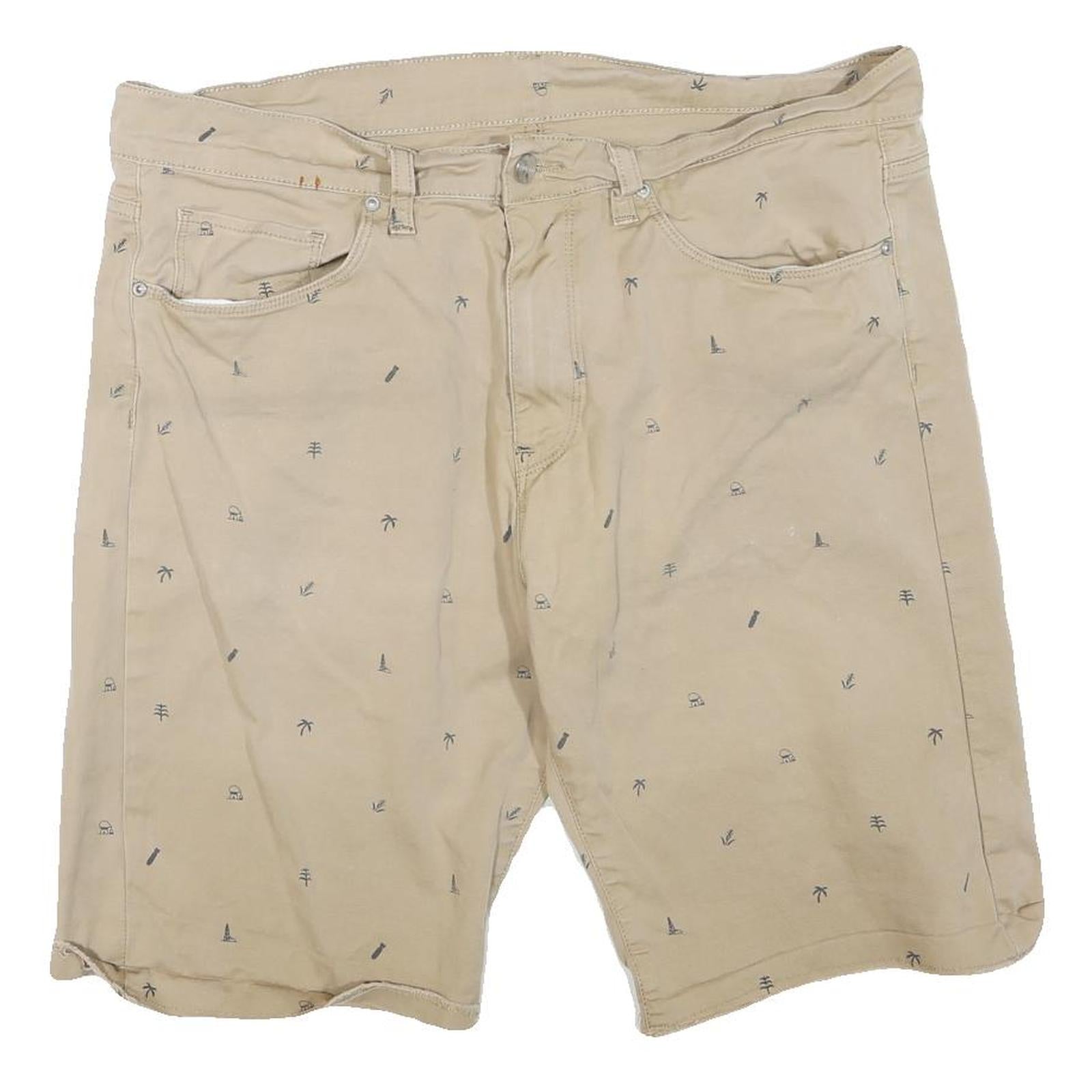 CARHARTT Mens Shorts Beige Casual Printed L W36 Cotton Blend Relaxed Fit Refurbished - N/A refurbished available on Cerqular