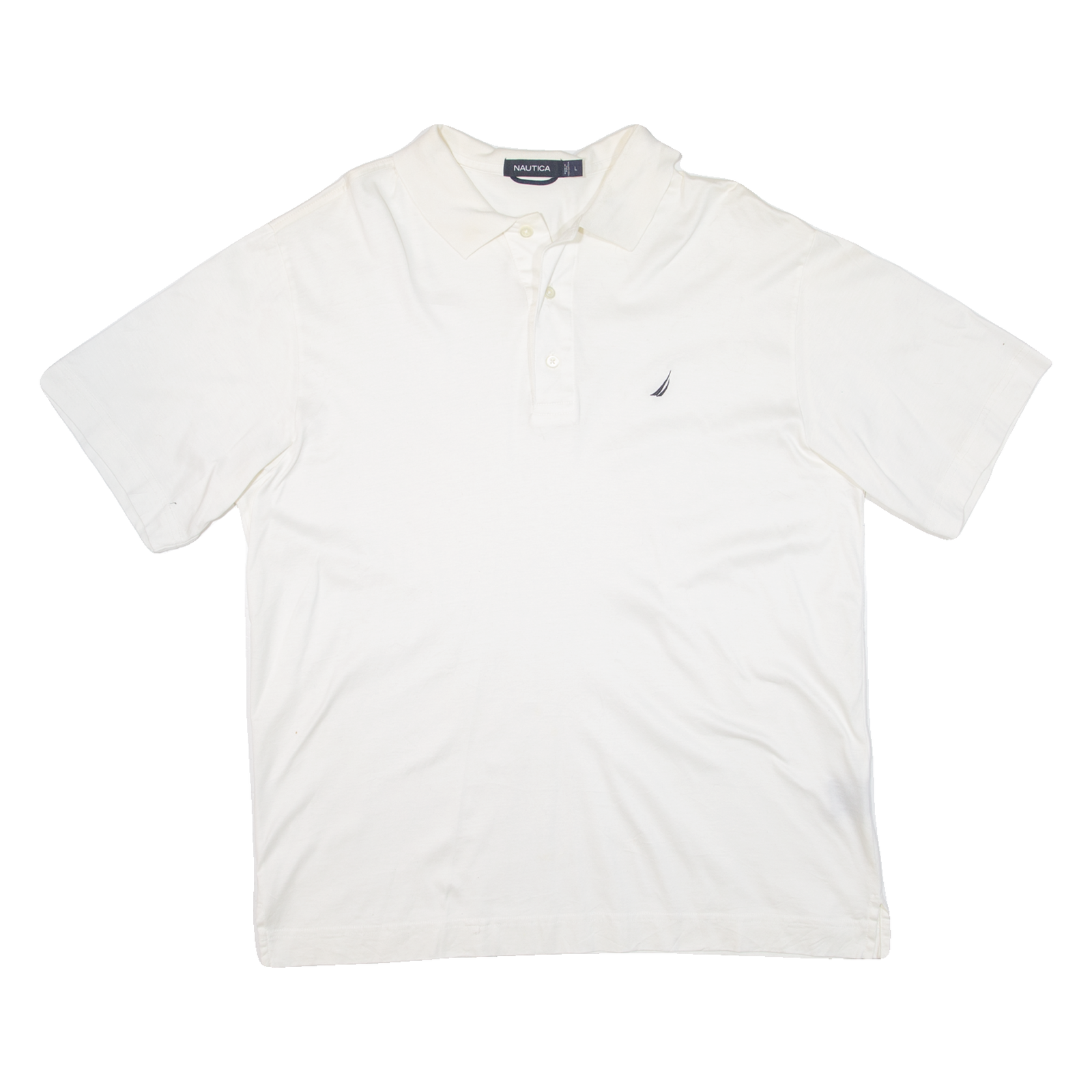 NAUTICA Mens Polo Shirt White L Refurbished - N/A refurbished available on Cerqular