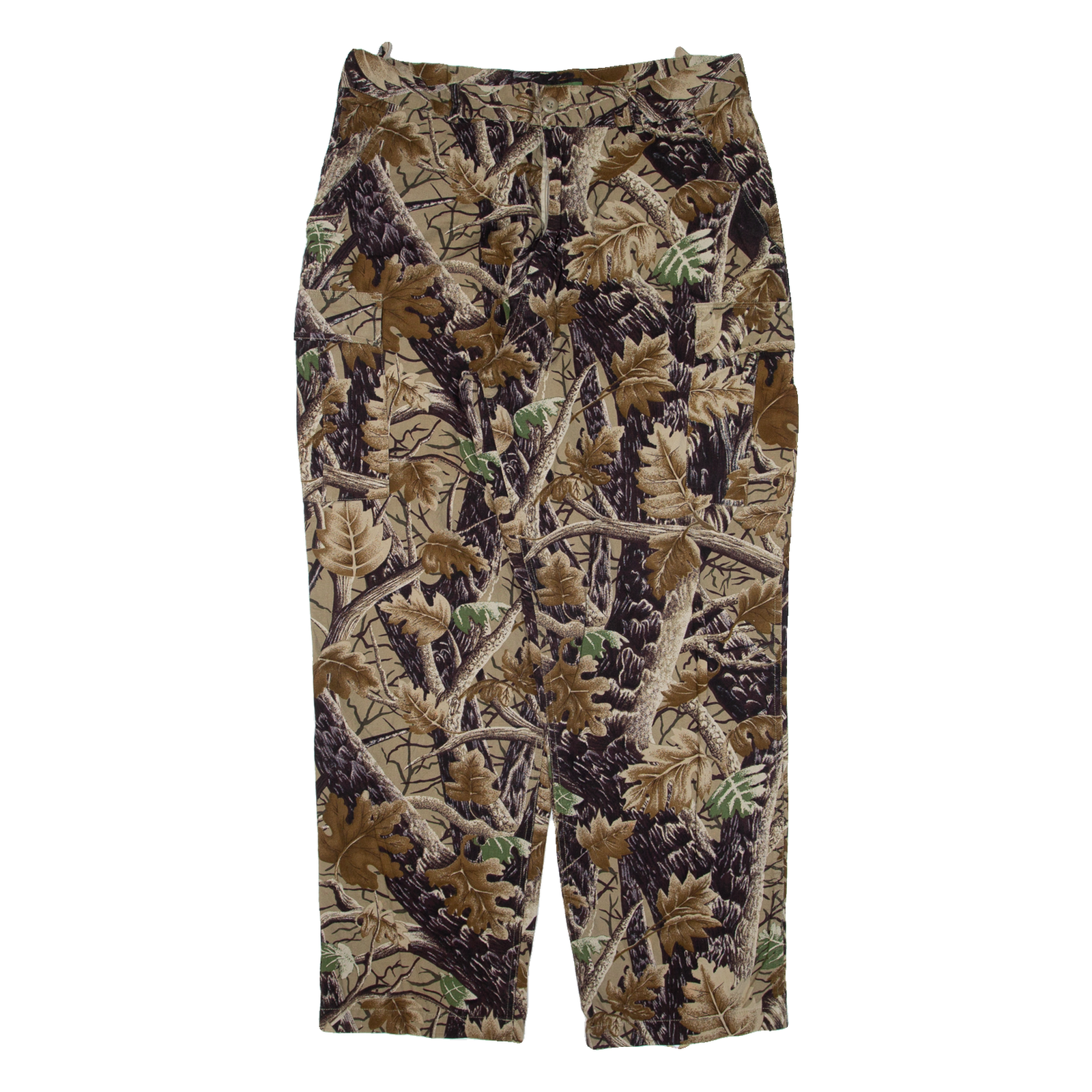 PRESTIGE Woodland Camo Cargo Mens Trousers Green Regular Straight W34 L29 Refurbished - N/A refurbished available on Cerqular