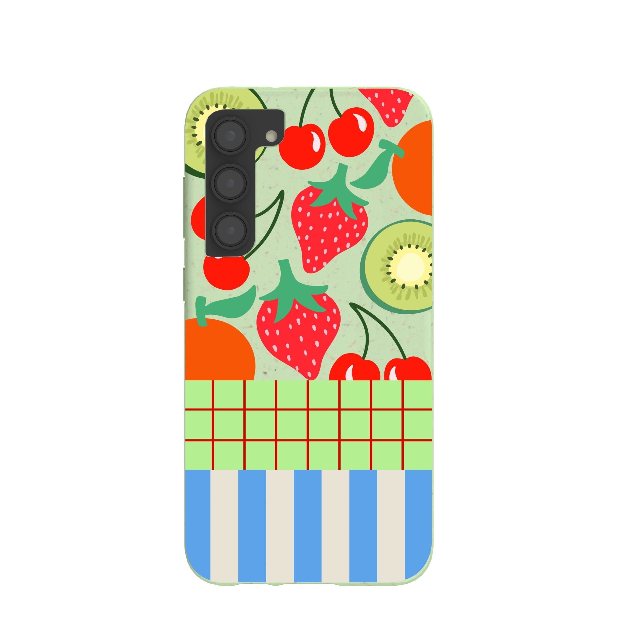 Sage Green Fresh Picnic Samsung Galaxy S23+(Plus) Case Refurbished - Pela Case refurbished available on Cerqular