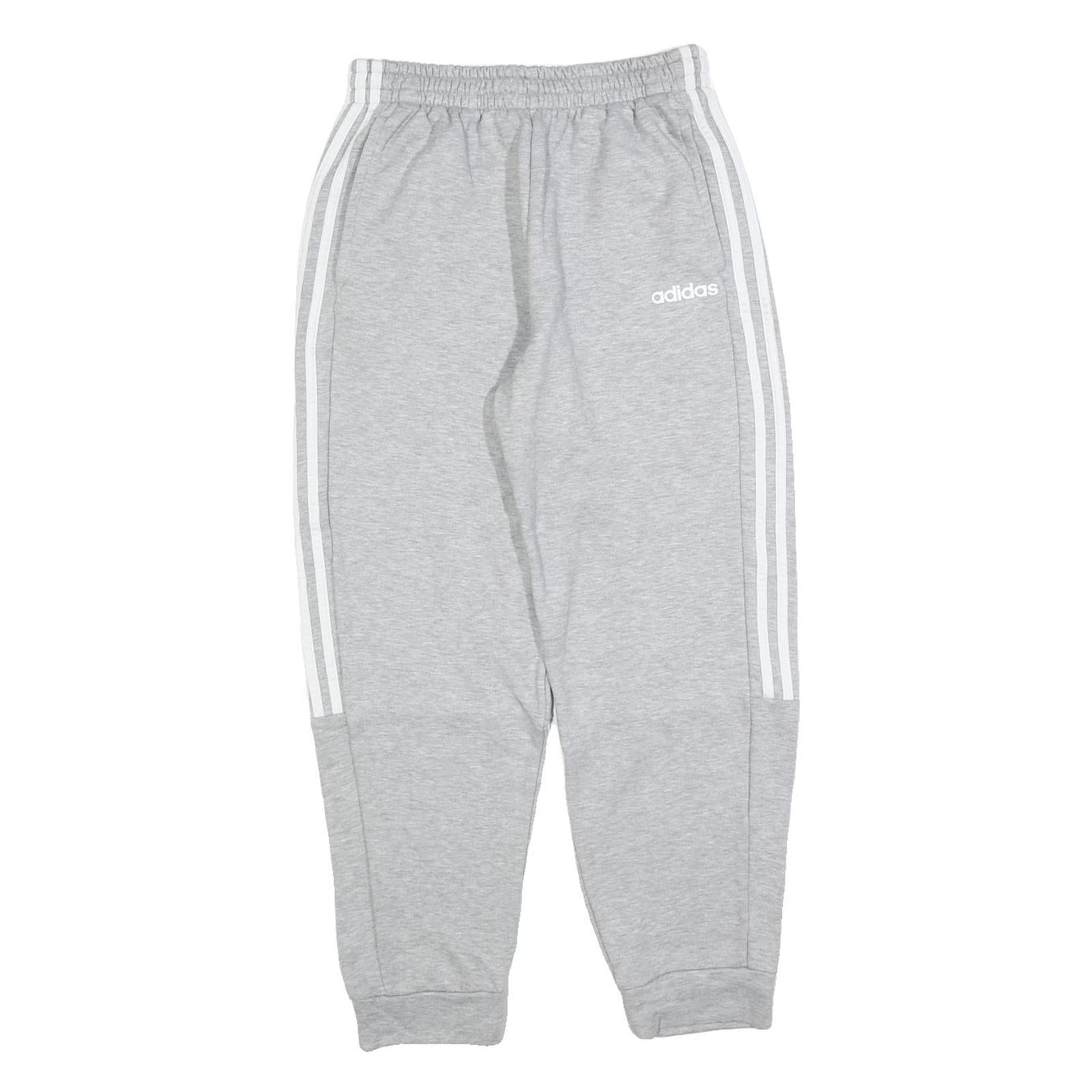 ADIDAS Womens Joggers Grey & White Regular Tapered M W28 L28 Comfortable Cotton Refurbished - N/A refurbished available on Cerqular