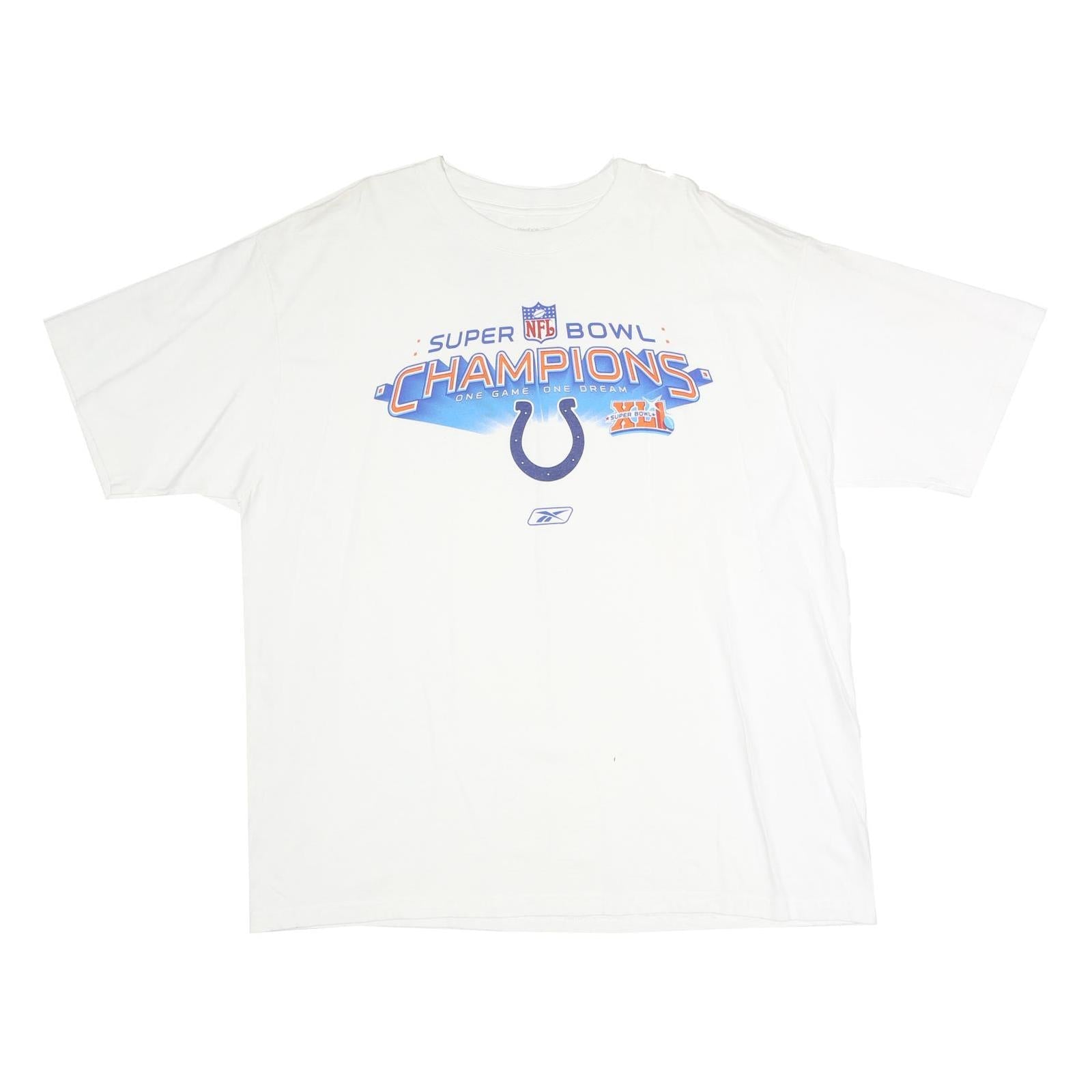 Buy REEBOK Mens White Super Bowl Champions Graphic T-Shirt XL Short Sleeve Crew Neck Refurbished - $23.39 REEBOK Mens White Super Bowl Champions Graphic T-Shirt XL Short Sleeve Crew Neck Refurbished - N/A refurbished available on Cerqular