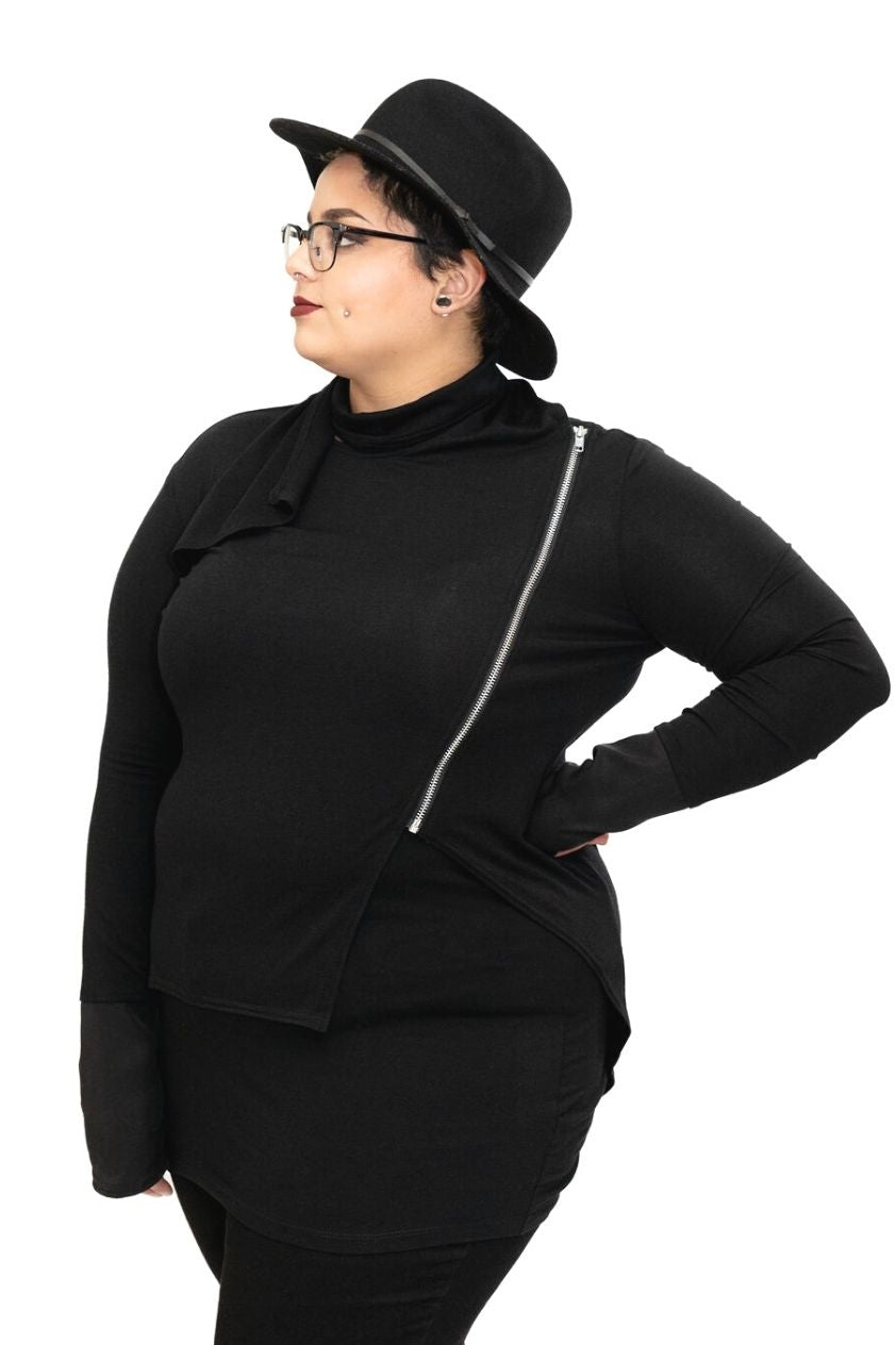 Asymmetrical Zipped Jacket - Last Few | Size: M Refurbished - N/A (I could not find a well-known brand by this name refurbished available on Cerqular