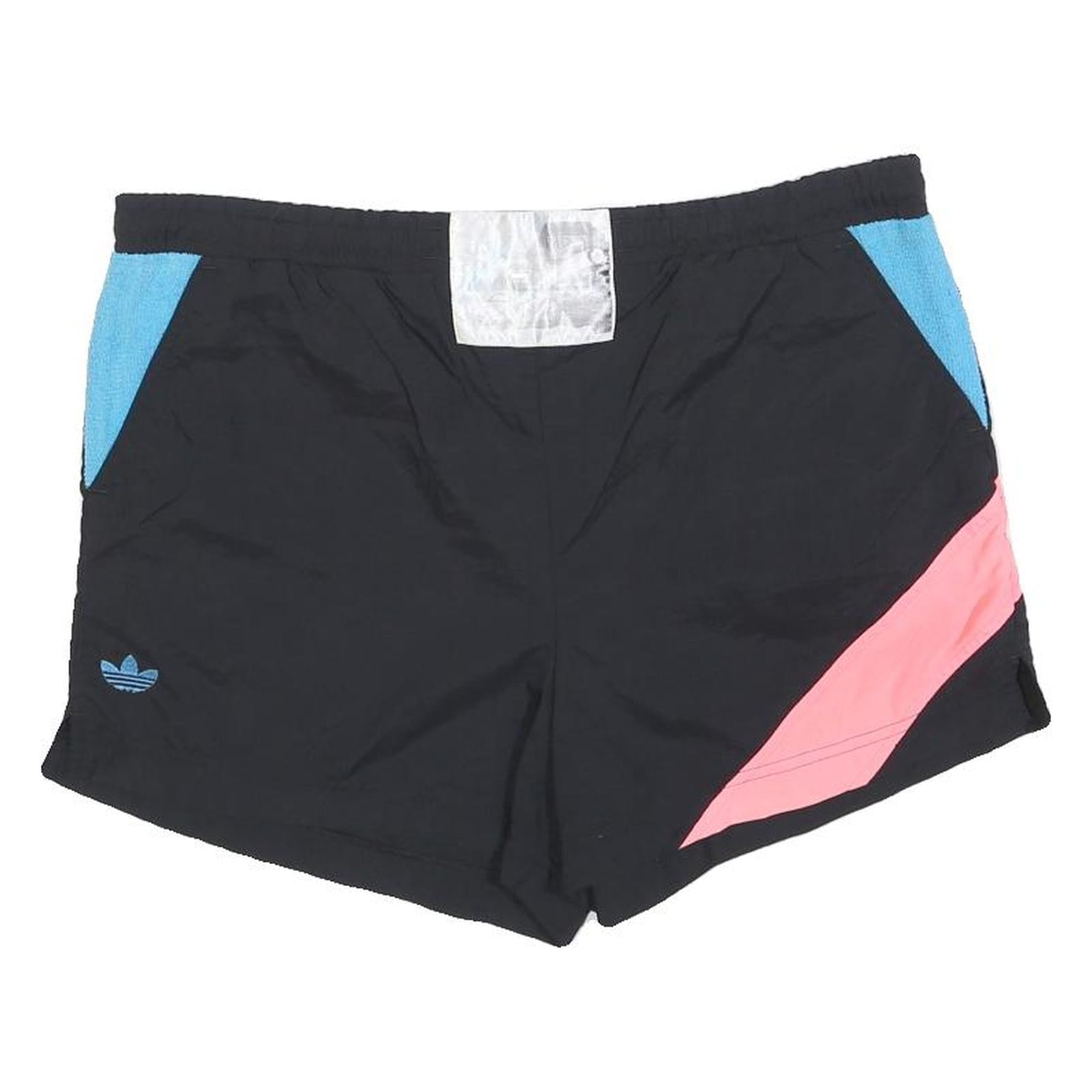 ADIDAS Womens Black Blue & Pink Casual Colourblock Shorts M W32 Polyester Blend Refurbished - N/A refurbished available on Cerqular