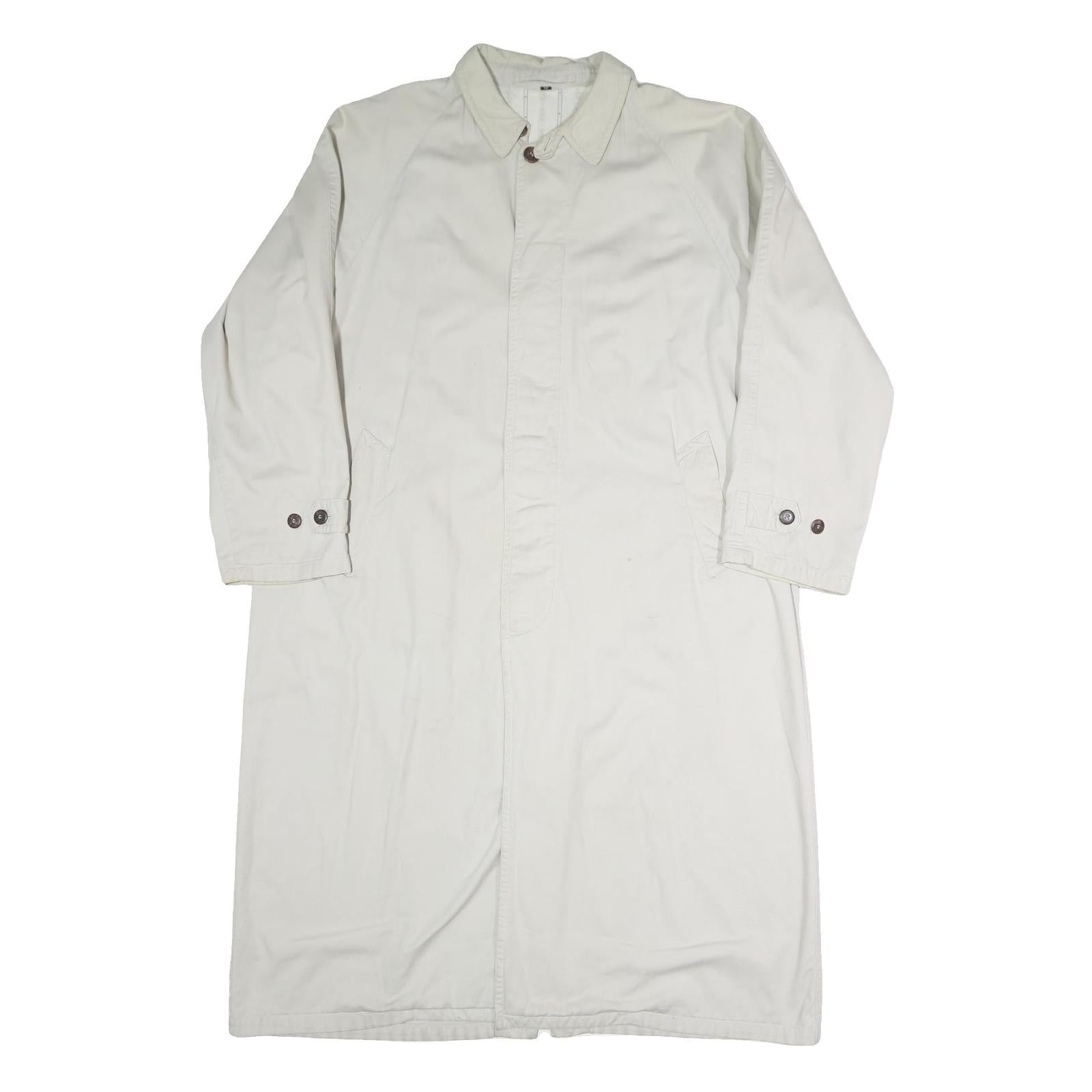 Mens White Button Front Long Sleeve Polyester Blend Jacket L Plain Stylish Refurbished - N/A refurbished available on Cerqular